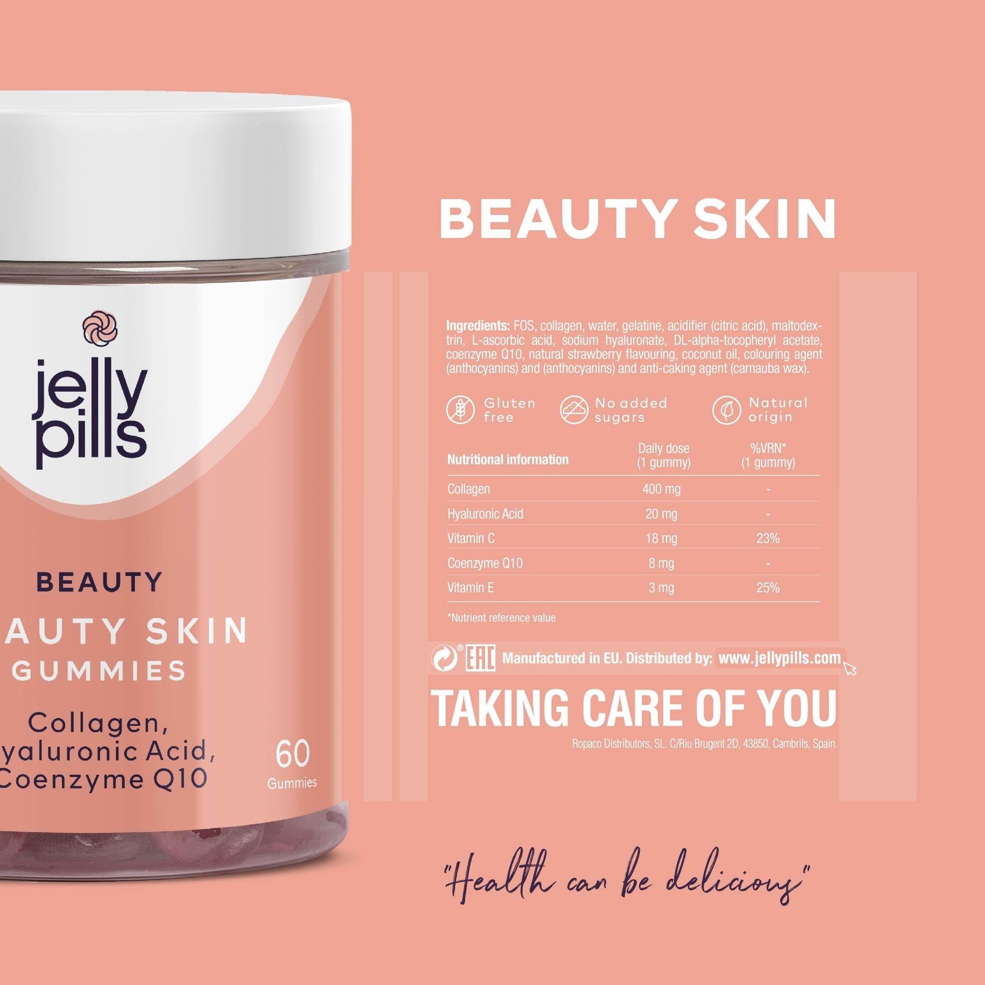 Jelly Pills® Hydrolyzed Collagen Gummies with Hyaluronic Acid and Coenzyme Q10 Jelly Pills uk supplements