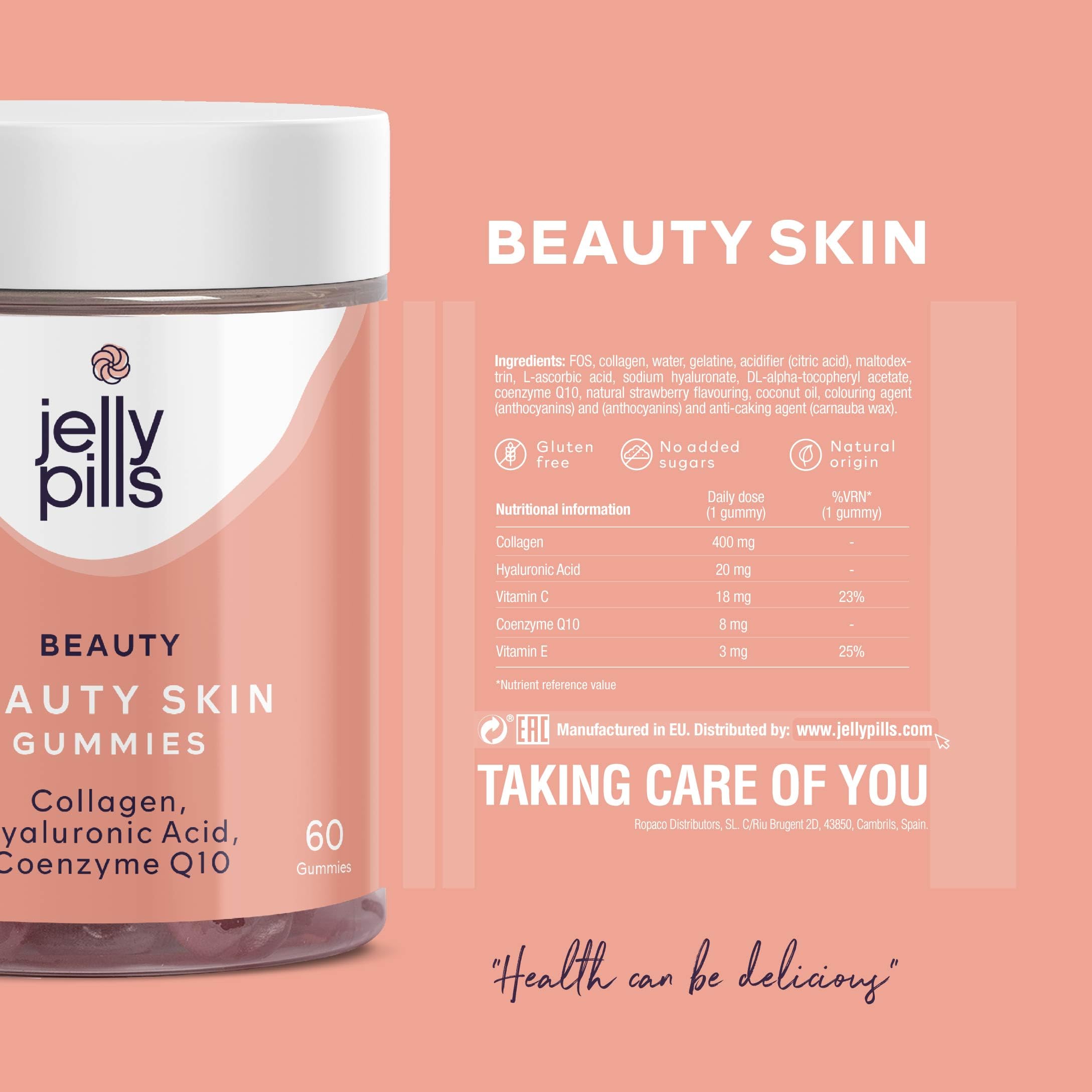 Jelly Pills® Hydrolyzed Collagen Gummies with Hyaluronic Acid and Coenzyme Q10 Jelly Pills uk supplements