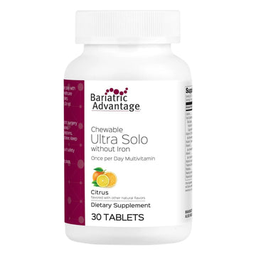 Bariatric Advantage Chewable Ultra Solo Without Iron - Once-Per-Day Daily Multivitamin - for Bariatric Surgery Patients Bariatric Advantage uk supplements