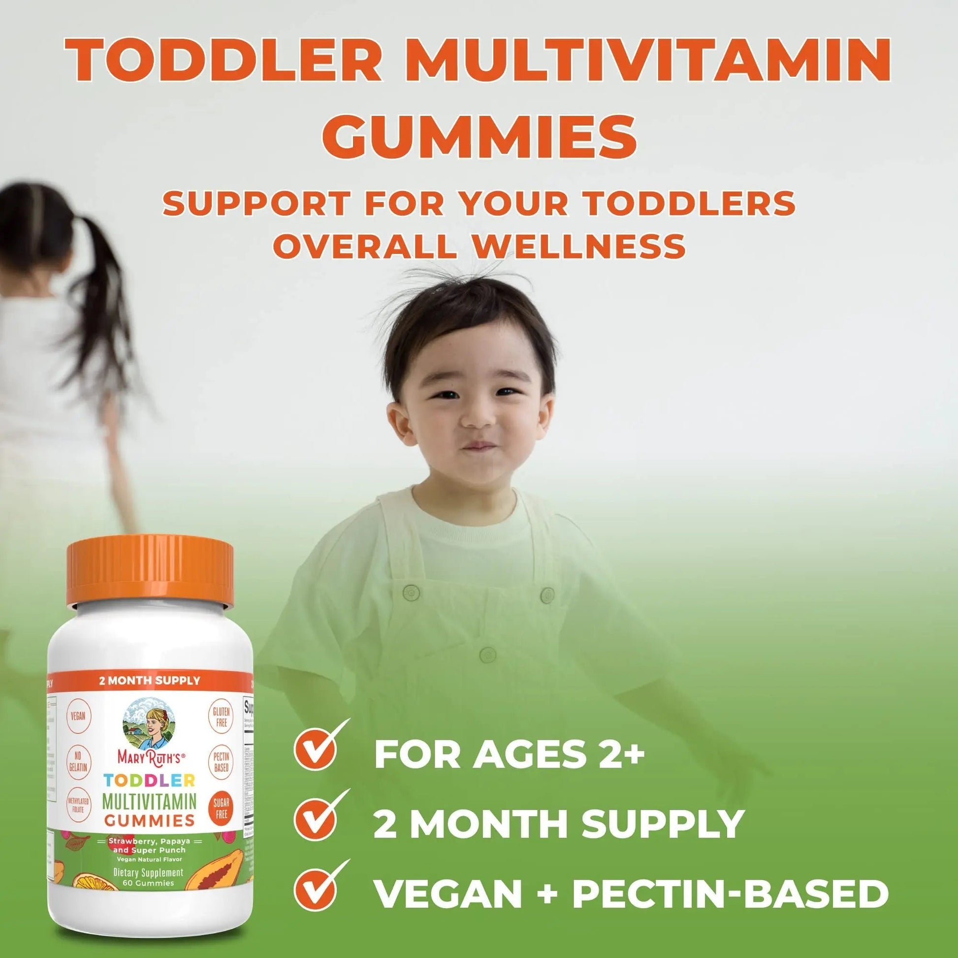 MaryRuth Organics Sugar Free Vitamin Gummies for Kids Age 2 | 2 Month Supply Multivitamin with Vitamin C, D3, Zinc | 1 Gummy Per Day | Toddler Vitamins MaryRuth Organics uk supplements