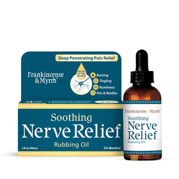 Nerve Pain Relief, Neuropathy Relief for Hands & Feet, Frankincense & Myrrh Rubbing Oil with Menthol and Frankincense Essential Oils, 2 Fl. Oz. Maximum Strength for Foot Pain FRANKINCENSE & MYRRH uk supplements