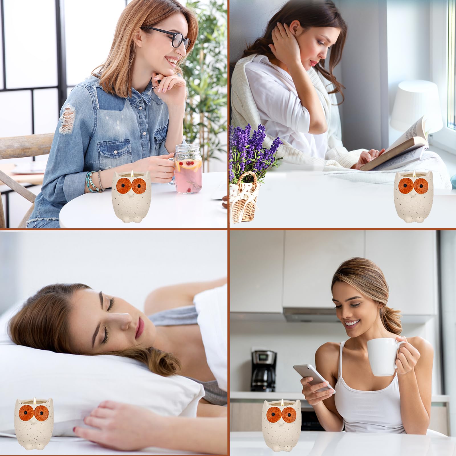 ETAKISH Lavender Scented Candle Gifts for Women, Cute Owl Highly Scented Aromatherapy Candle ETAKISH uk supplements