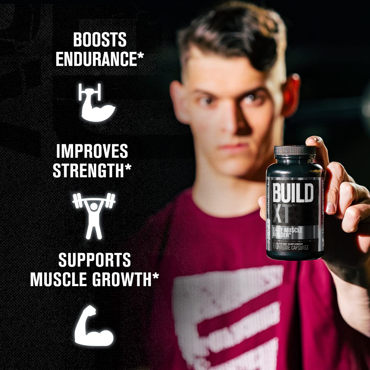 Jacked Factory Nitrosurge Pre-Workout in Cherry Limeade & Build XT Muscle Building Jacked Factory uk supplements