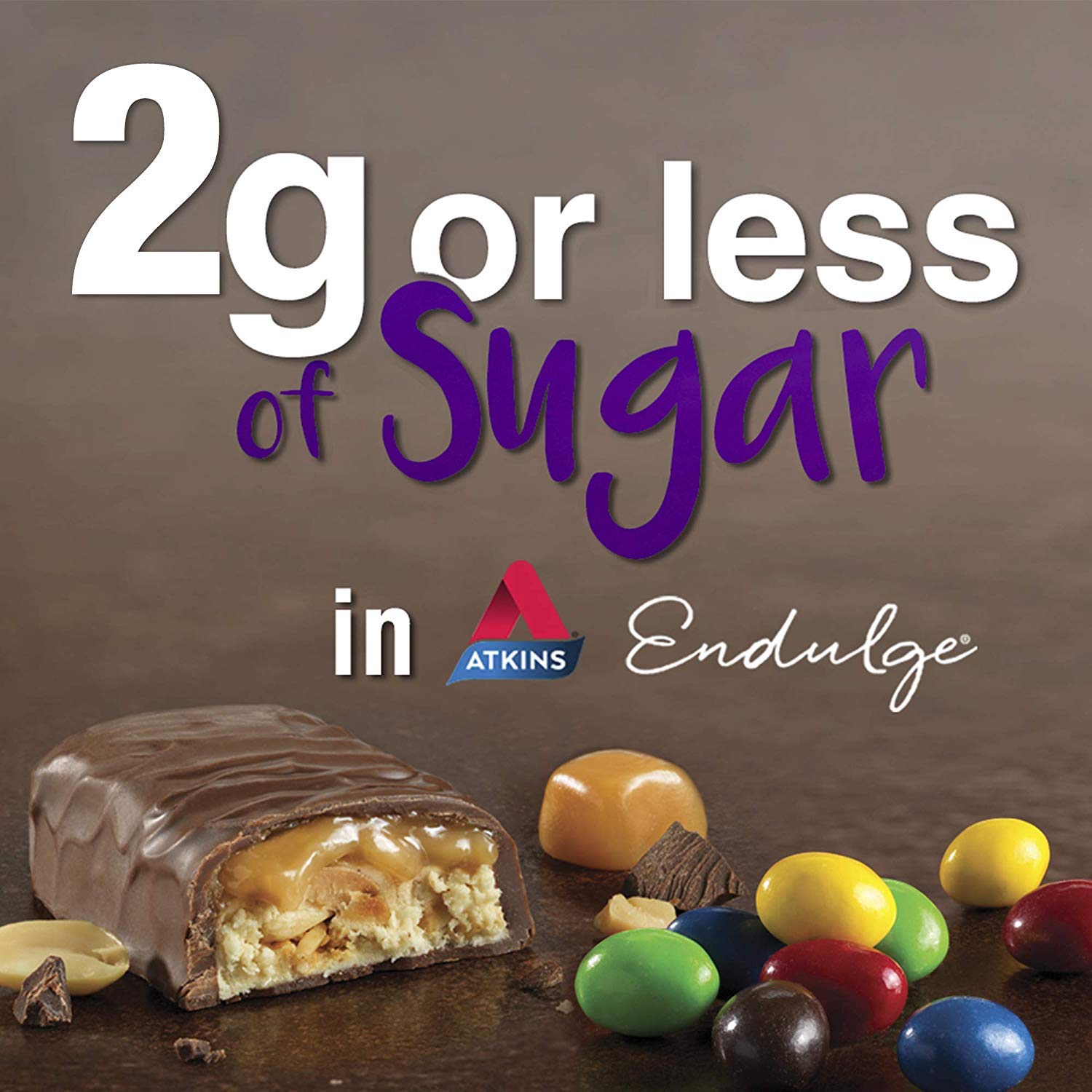 Atkins Peanut Caramel Cluster Bar, Dessert Favorite, High in Fiber, 3g Net Carb, 1g Sugar Atkins uk supplements