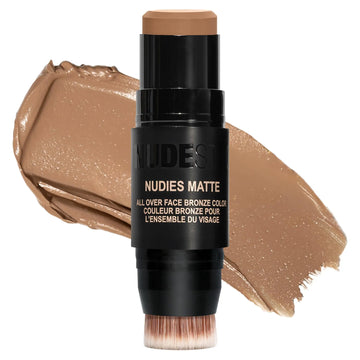 Nudestix Nudies Bronze All Over Matte Bronzing Stick – 3-in-1 Cream Bronzer for Cheeks, Eyes & Lips with Built-In Brush | Natural Contour & Sun-Kissed Glow | Bondi Bae Nudestix uk supplements