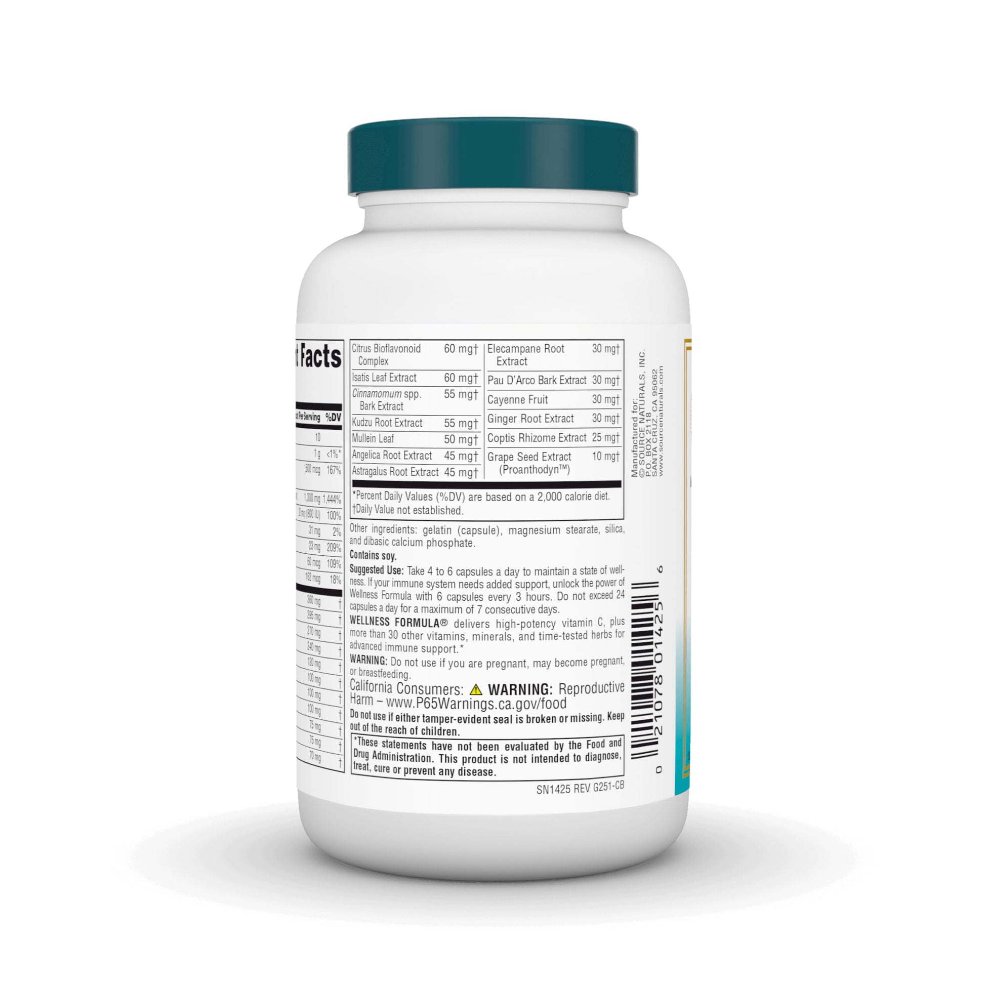 Source Naturals Wellness Formula Bio-Aligned Vitamins & Herbal Defense for Advanced Immune Support* - Dietary Supplement & Immunity Booster - 120 Capsules Source Naturals uk supplements