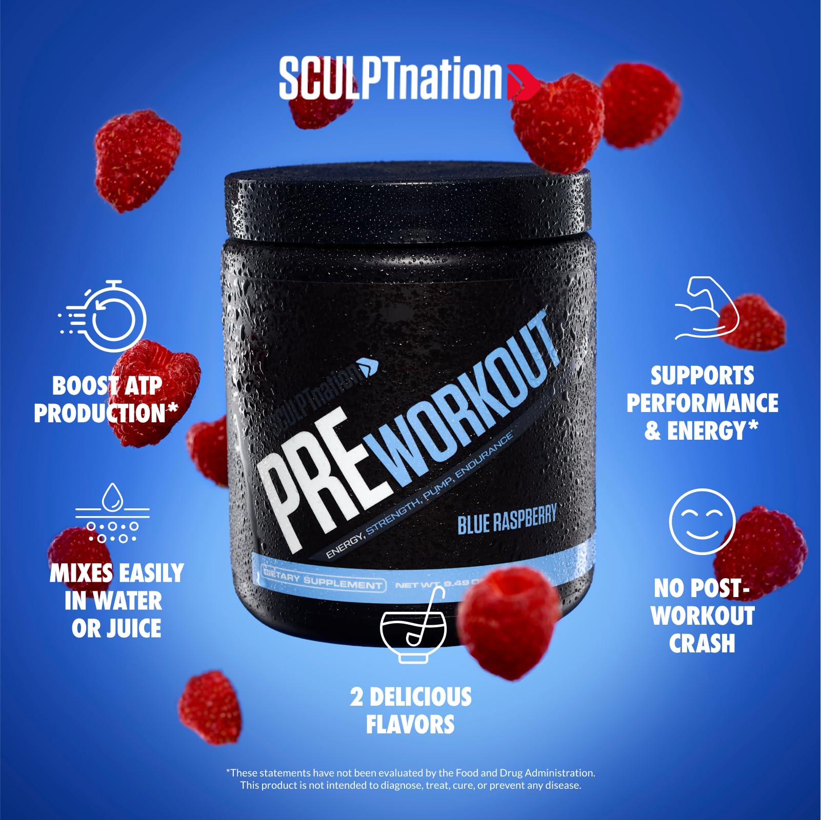 Sculpt Nation by V Shred PreWorkout - Premium Pre Workout Powder with Amino Acids Sculpt Nation uk supplements