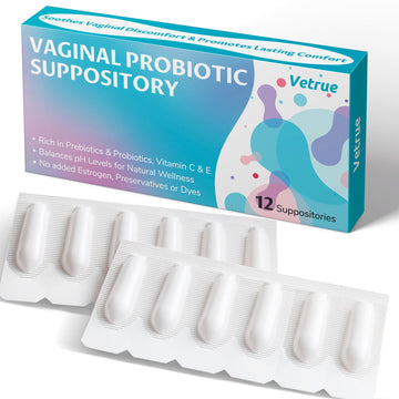 vetrue Vaginal Probiotic Suppository, Feminine Health for Comfort, pH Balance, Odor Control vetrue uk supplements