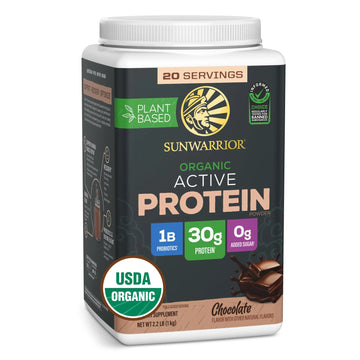 Sunwarrior Organic Plant Based Protein Powder | Vegan Organic Protein Powder with BCAA Amino Acids Plus Recovery Minerals & Botanicals | Non-GMO Soy Dairy & Gluten Free Sunwarrior uk supplements