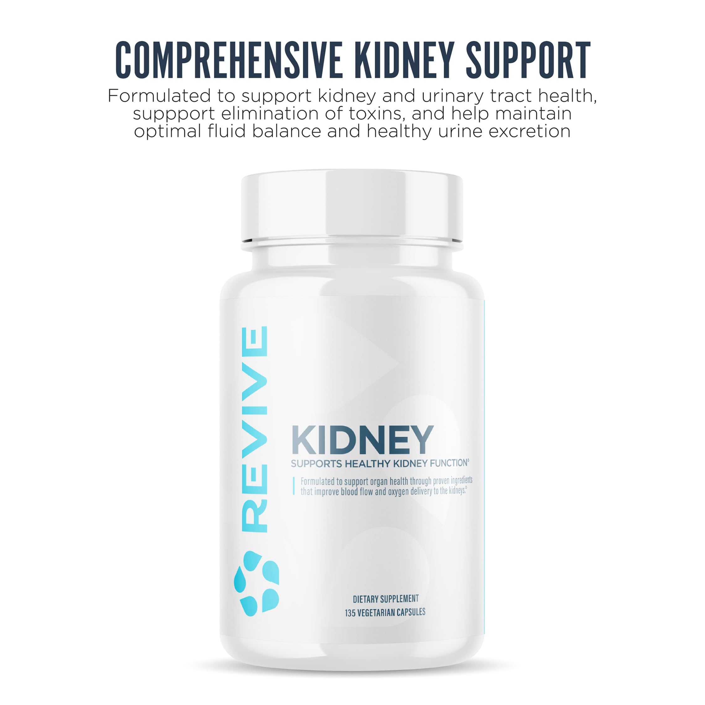 Revive MD Kidney Support Supplement for Men & Women – Kidney Cleanse & Detox Capsules for Overall Health & Function – Vegan-Friendly, Gluten-Free & Soy-Free (135 Vegetarian Capsules, 45 Servings) Revive uk supplements