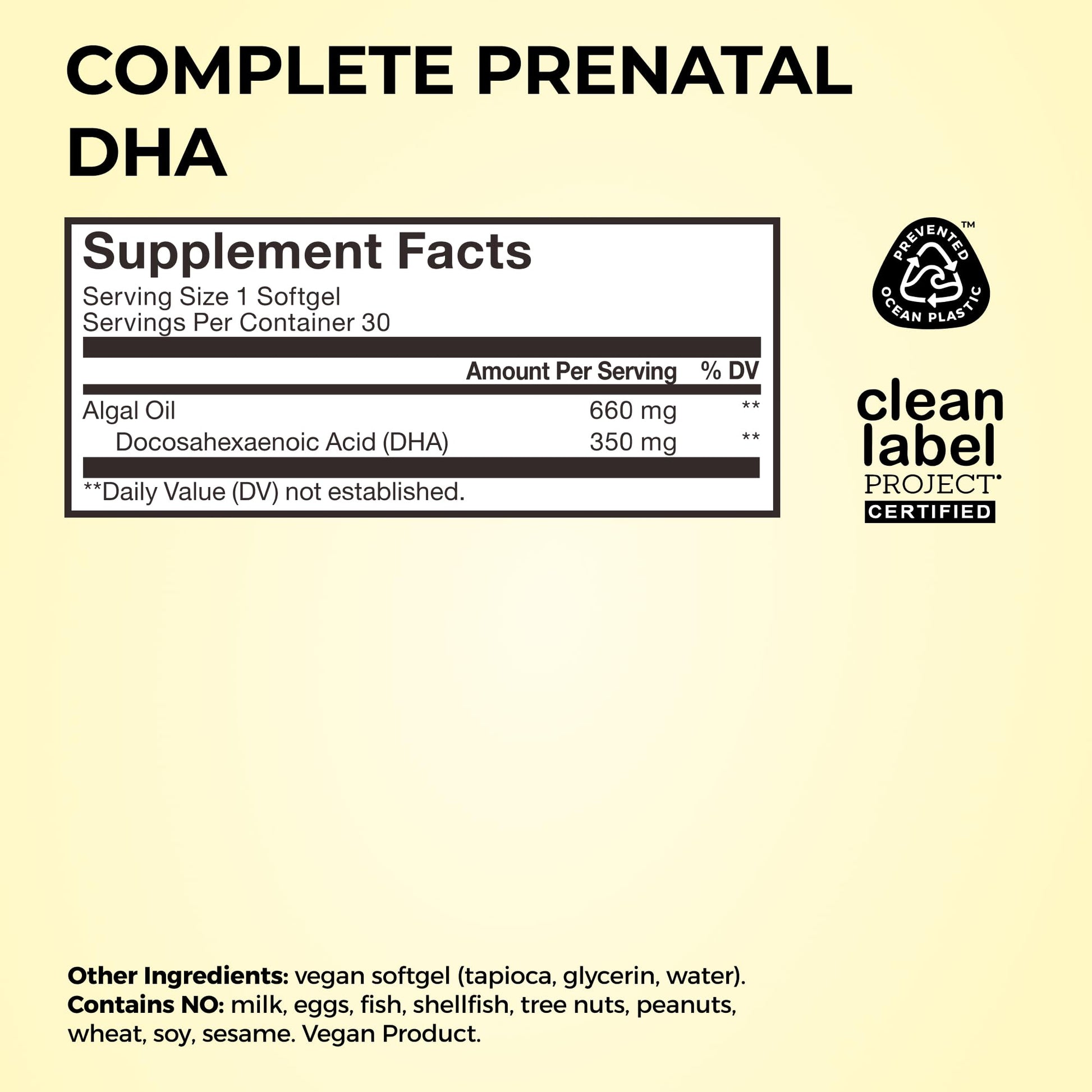 HUM Complete Prenatal Multivitamin for Women with Folate, DHA, and Choline, 23 Nutrients for Daily Support, Gluten Free, Non GMO Supplement for Pre, During, and Post Pregnancy, 30 Vegan Capsules HUM uk supplements