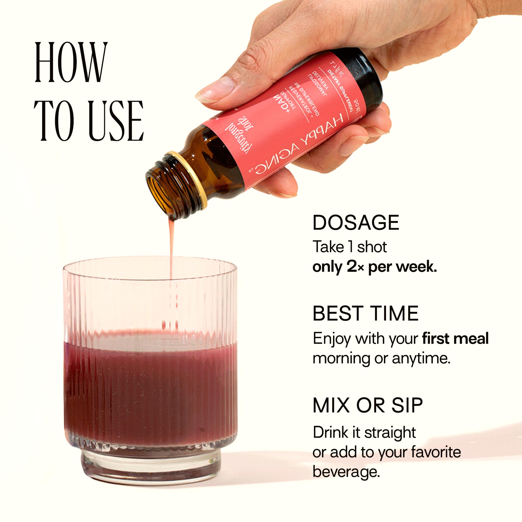 Happy Aging Liquid NAD+ Resveratrol Supplement, NMN Alternative, Liposomal Nicotinamide Riboside & Antioxidants for Energy Support, Brain Health, Firm Skin, Twice Weekly Use, 30 Shots Happy Aging uk supplements