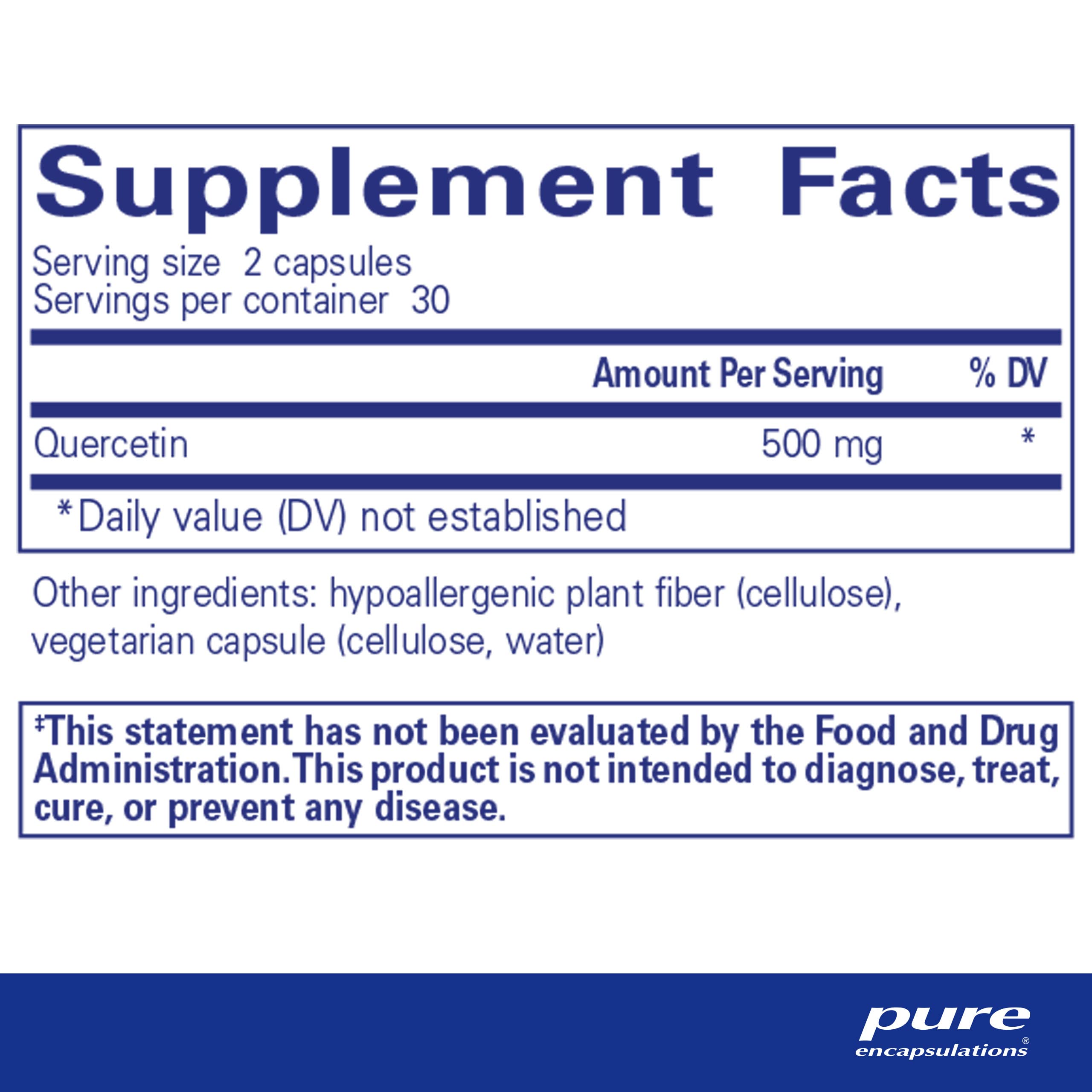 Pure Encapsulations Quercetin - Supplement with Bioflavonoids - 60 Caps Pure Encapsulations uk supplements