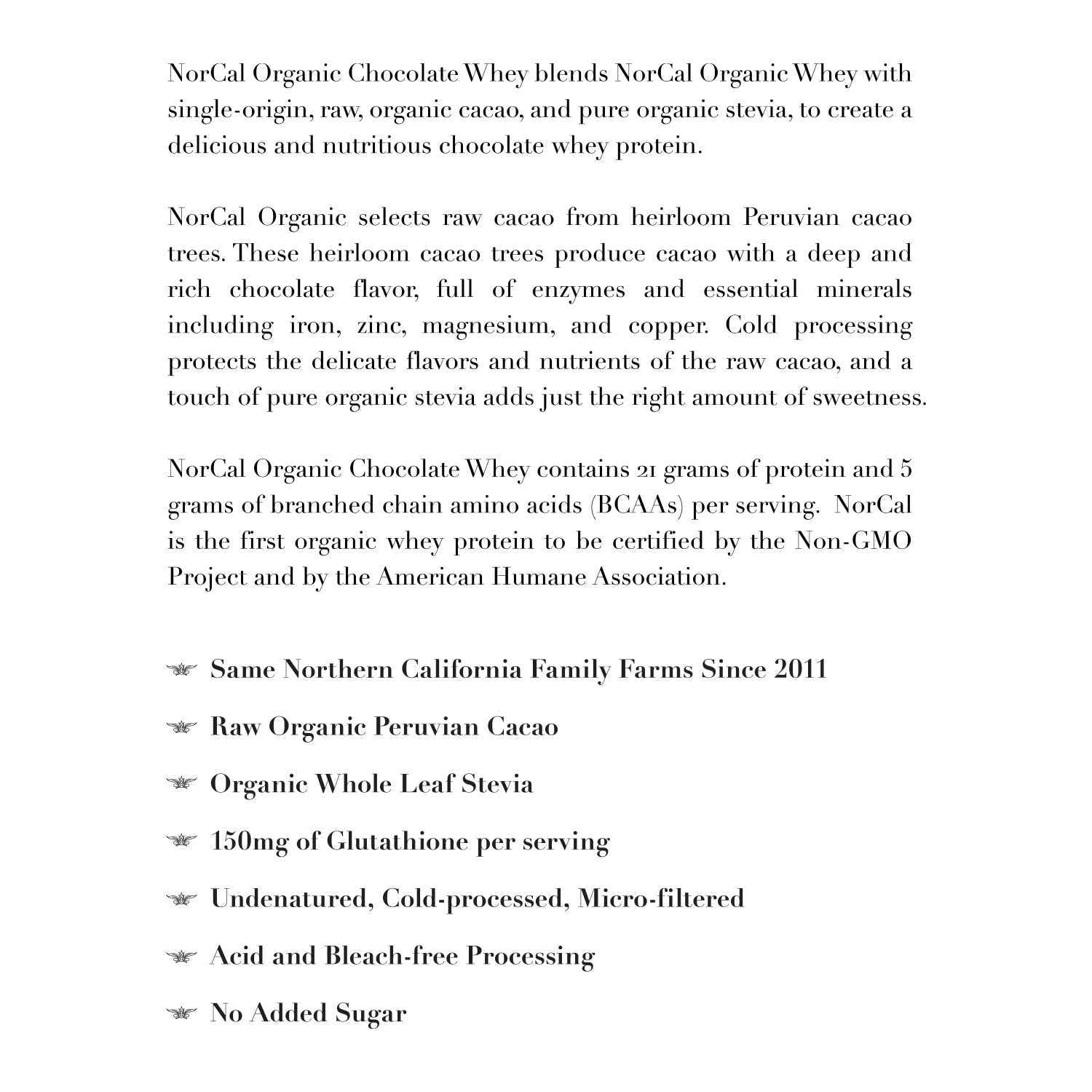 NorCal Organic Chocolate Whey Protein - 2lbs | 100% USA Grass-Fed, USDA Certified NorCal Organic uk supplements