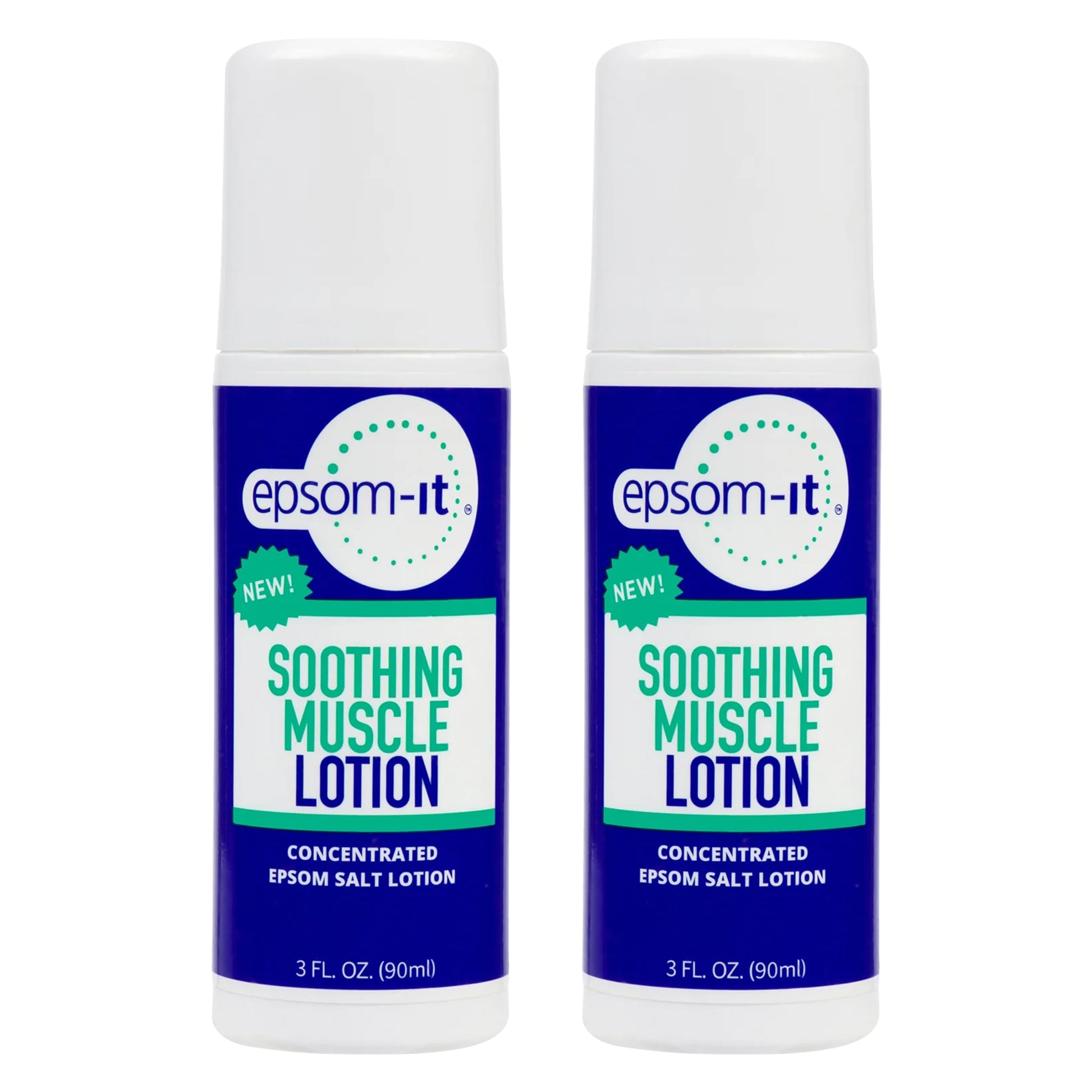 EPSOM-IT Soothing Muscle Lotion - Roll On Epsom Salt Lotion with Arnica for Muscle Stiffness, Leg, Knees and Feet Discomfort, Topical Magnesium Cream, 3oz, 2-Pack EPSOM-IT uk supplements