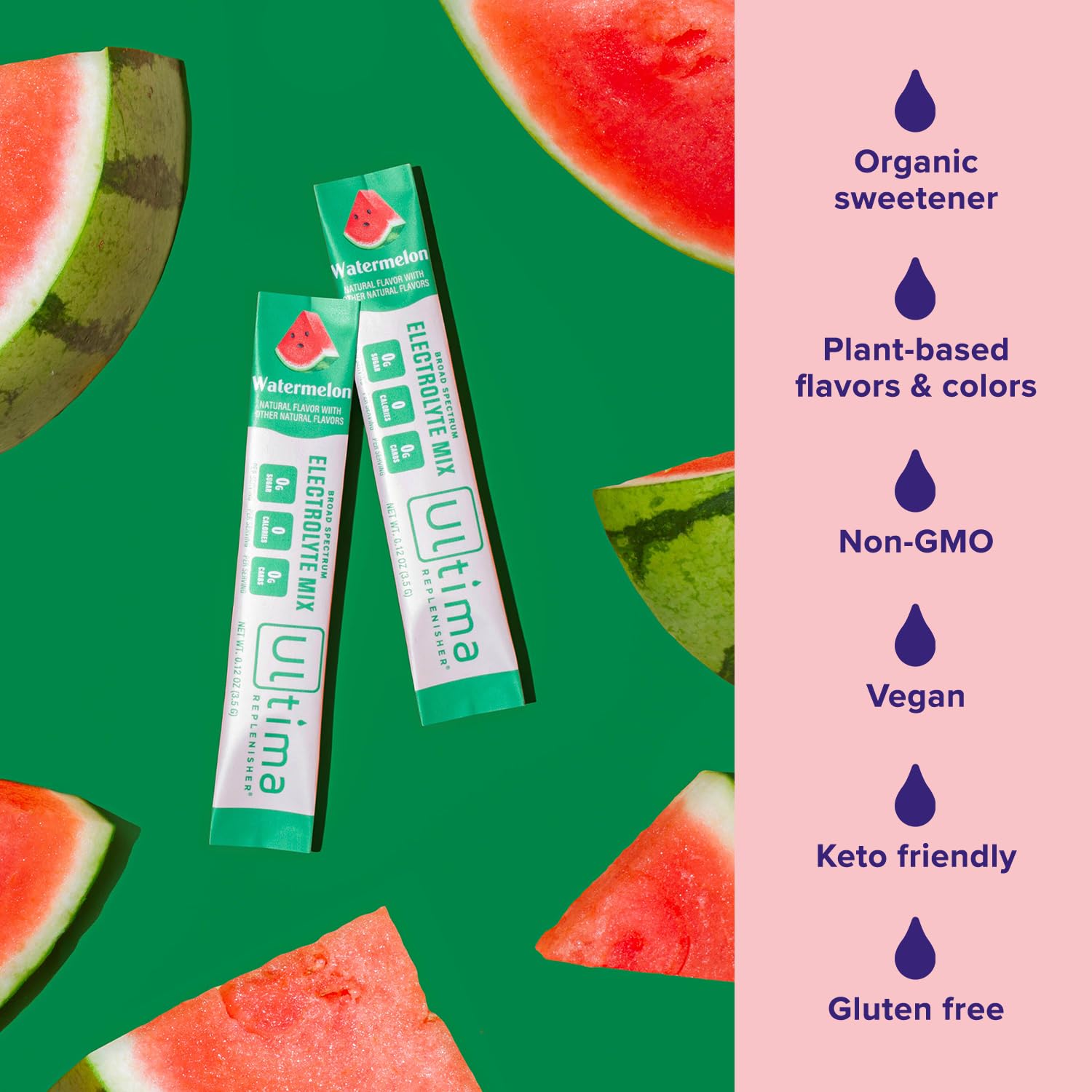 Ultima Replenisher Daily Electrolyte Drink Mix – Watermelon, 20 Stickpacks Ultima Replenisher uk supplements