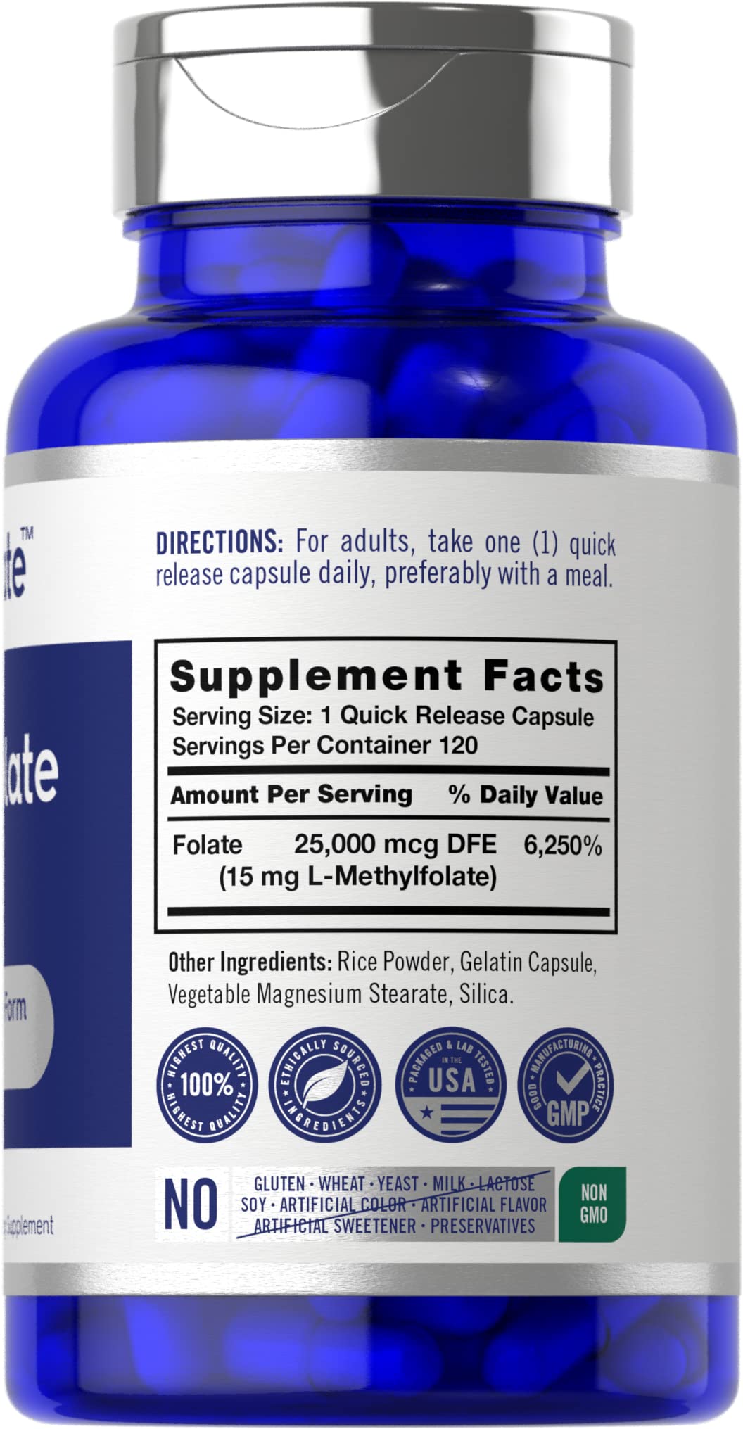 Carlyle L Methylfolate 15mg | 120 Capsules | Value Size | Max Potency | Optimized Carlyle uk supplements