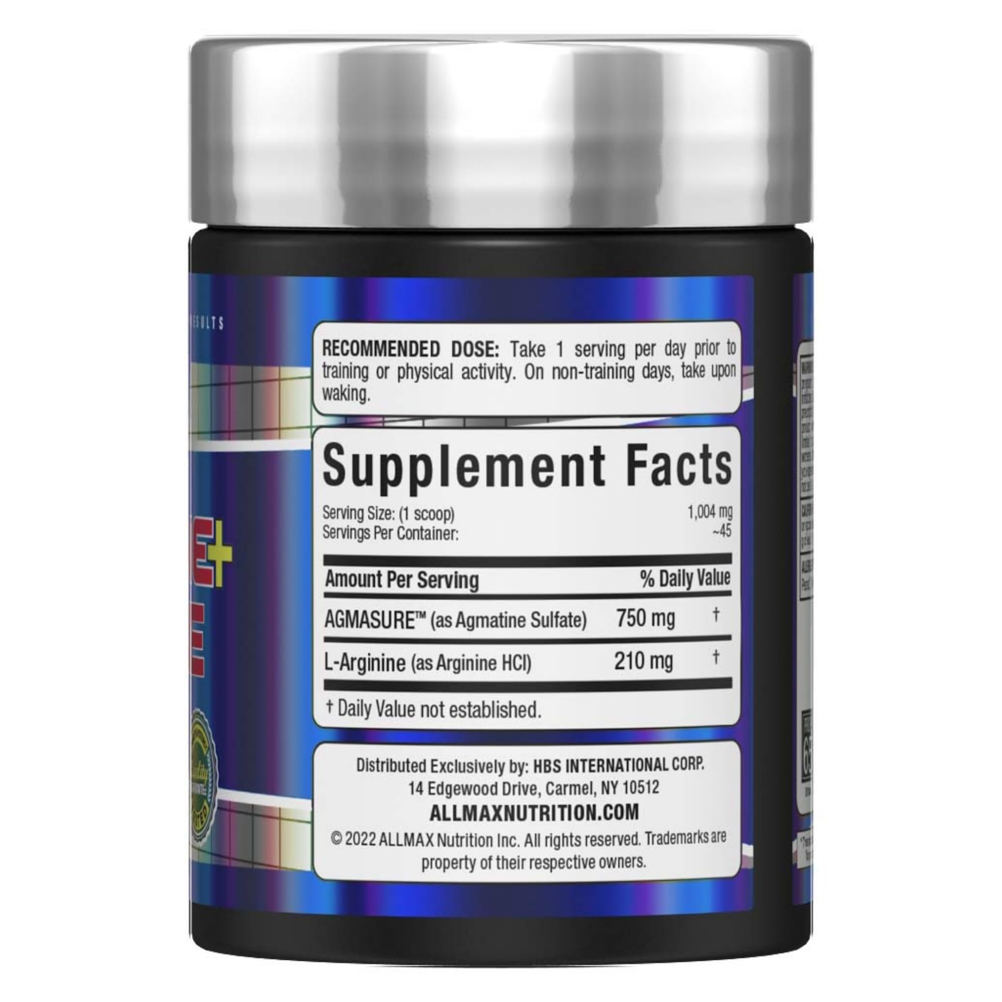 ALLMAX AGMATINE ARGININE - 45 g - Modulates Nitric Oxide Levels - Improves Body ALLMAX Nutrition uk supplements