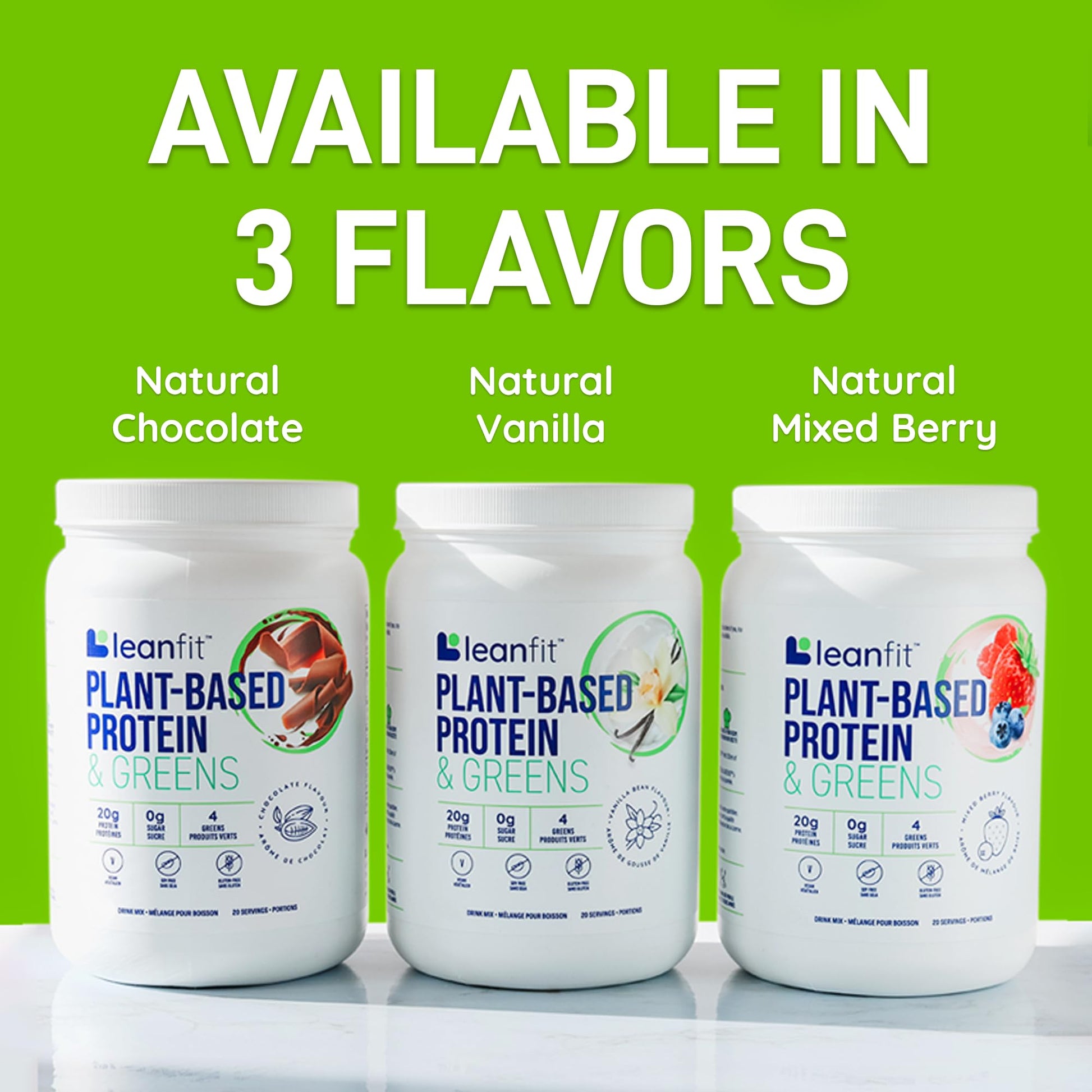 LeanFit Plant-Based Protein & Greens, Natural Berry, 20g Protein, 19 Servings, 1.25 Pound LeanFit uk supplements