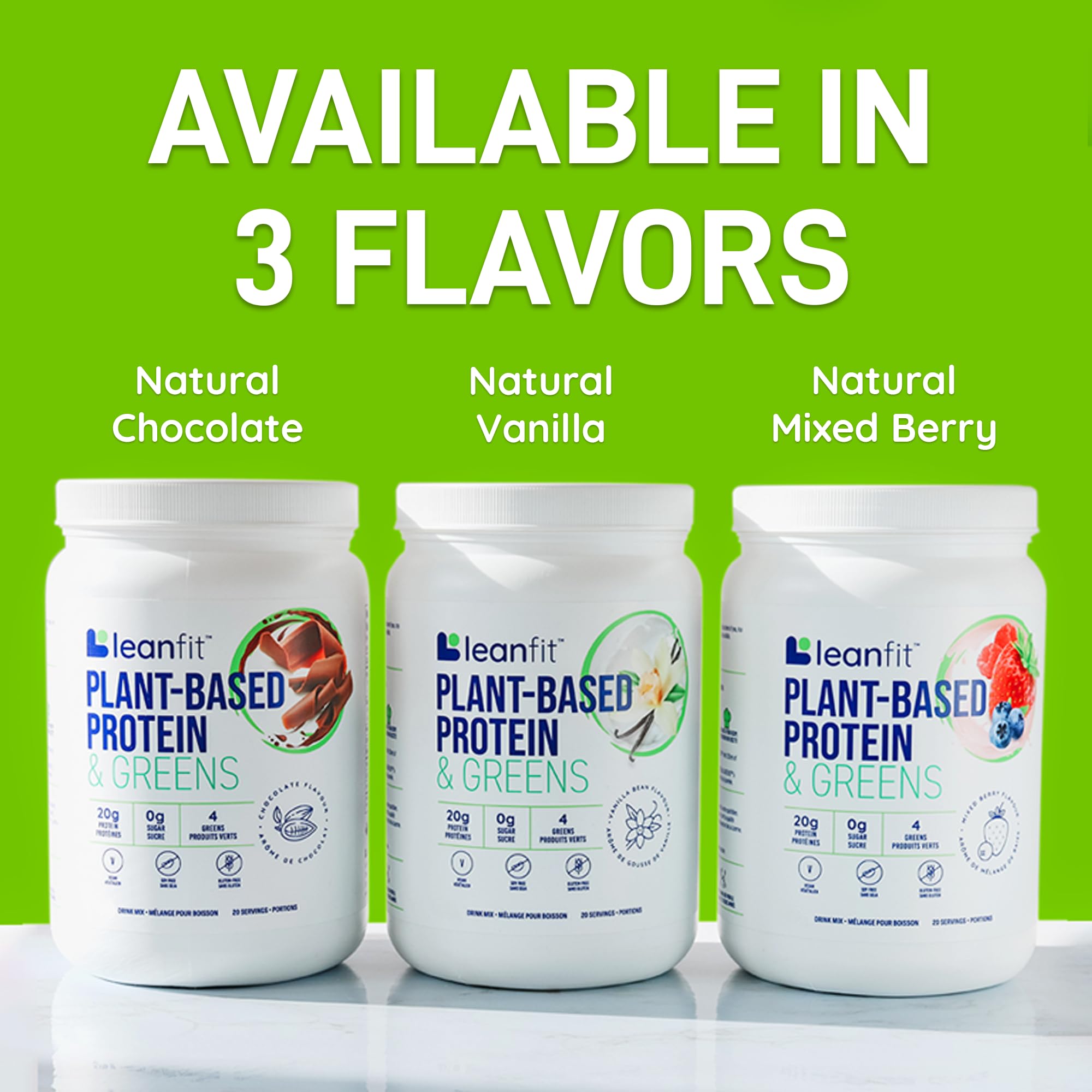 LeanFit Plant-Based Protein & Greens, Natural Berry, 20g Protein, 19 Servings, 1.25 Pound LeanFit uk supplements