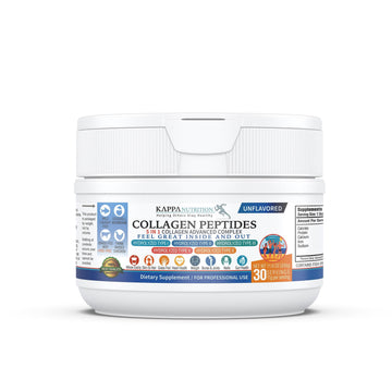KAPPA NUTRITION Collagen Peptides Powder, 5 in 1 Multi-Collagen Advanced Complex with Hydrolyzed Collagen Peptides, Supports Skin, Hair, Nails, Joints & Bones / 30 Servings KAPPA NUTRITION uk supplements