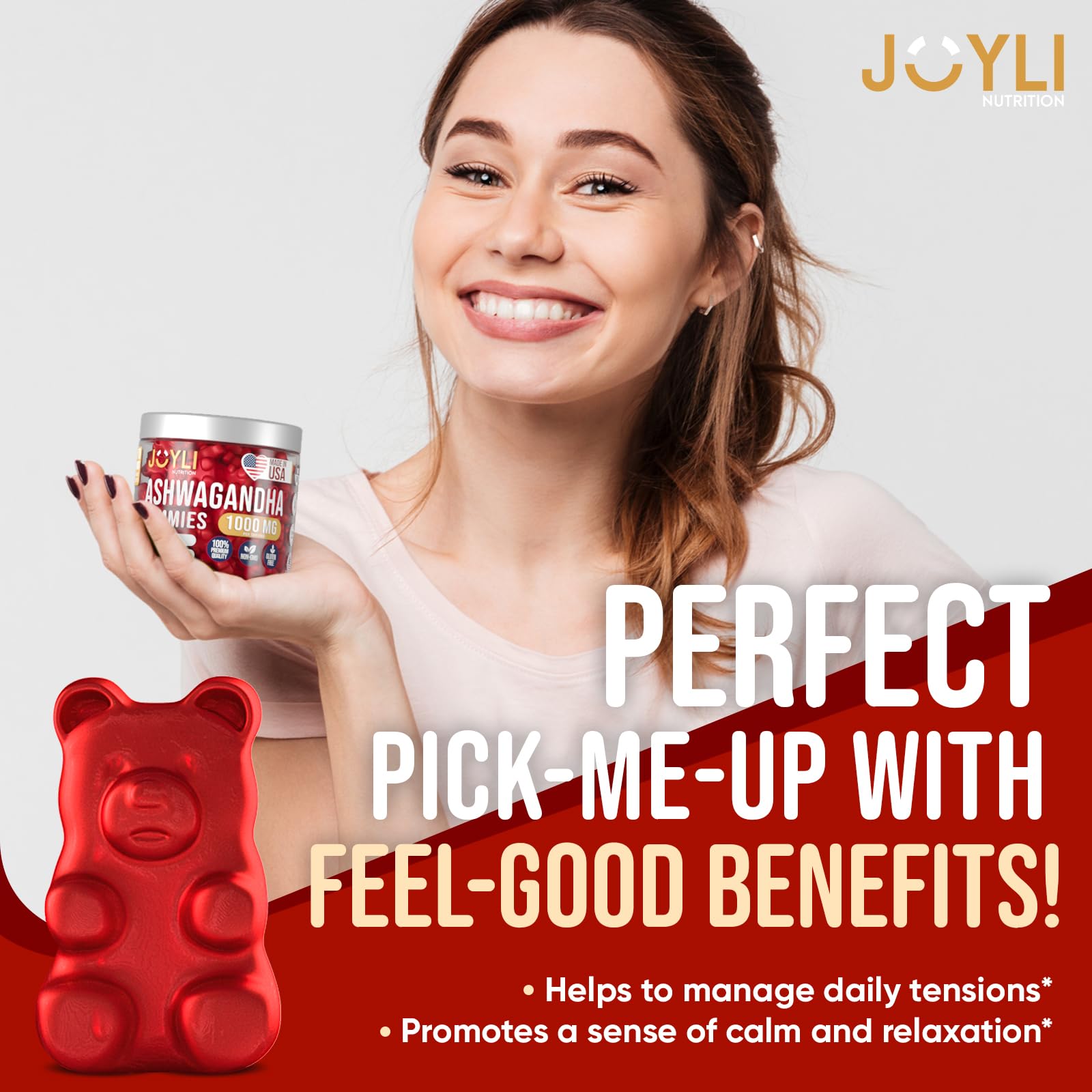 Ashwagandha Gummies for Women & Men - Natural Calm Gummies with Ashwagandha JOYLI Nutrition uk supplements