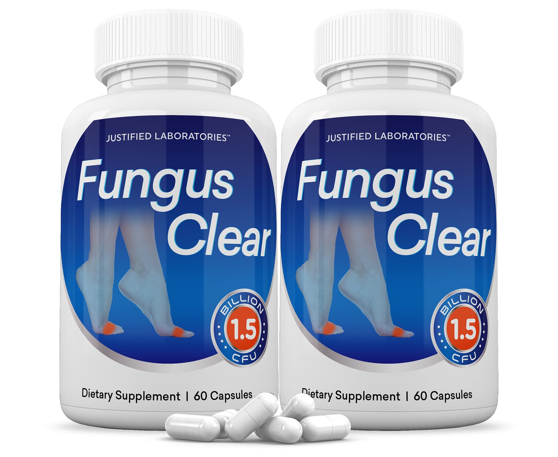 Justified Laboratories (2 Pack) Fungus Clear 1.5 Billion CFU Probiotic Pills 120 Capsules Justified Laboratories uk supplements