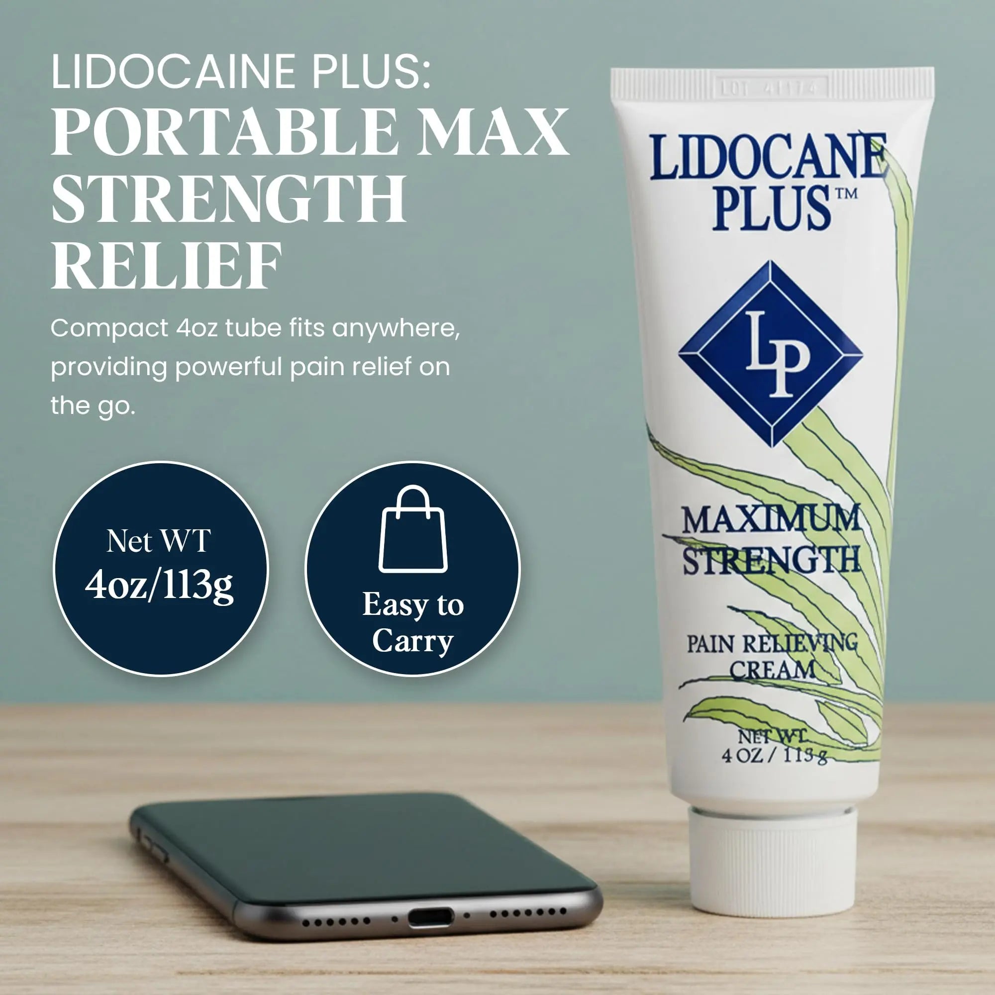 Lidocaine Plus 4% Lidocaine Cream Maximum Strength Pain & Itch Relief - Non-Greasy Formula Numbing Cream - Fast Acting Topical Pain Reliever, Soothing Topical Analgesic Aloe Vera Scent - 4 oz Lidocaine Plus uk supplements
