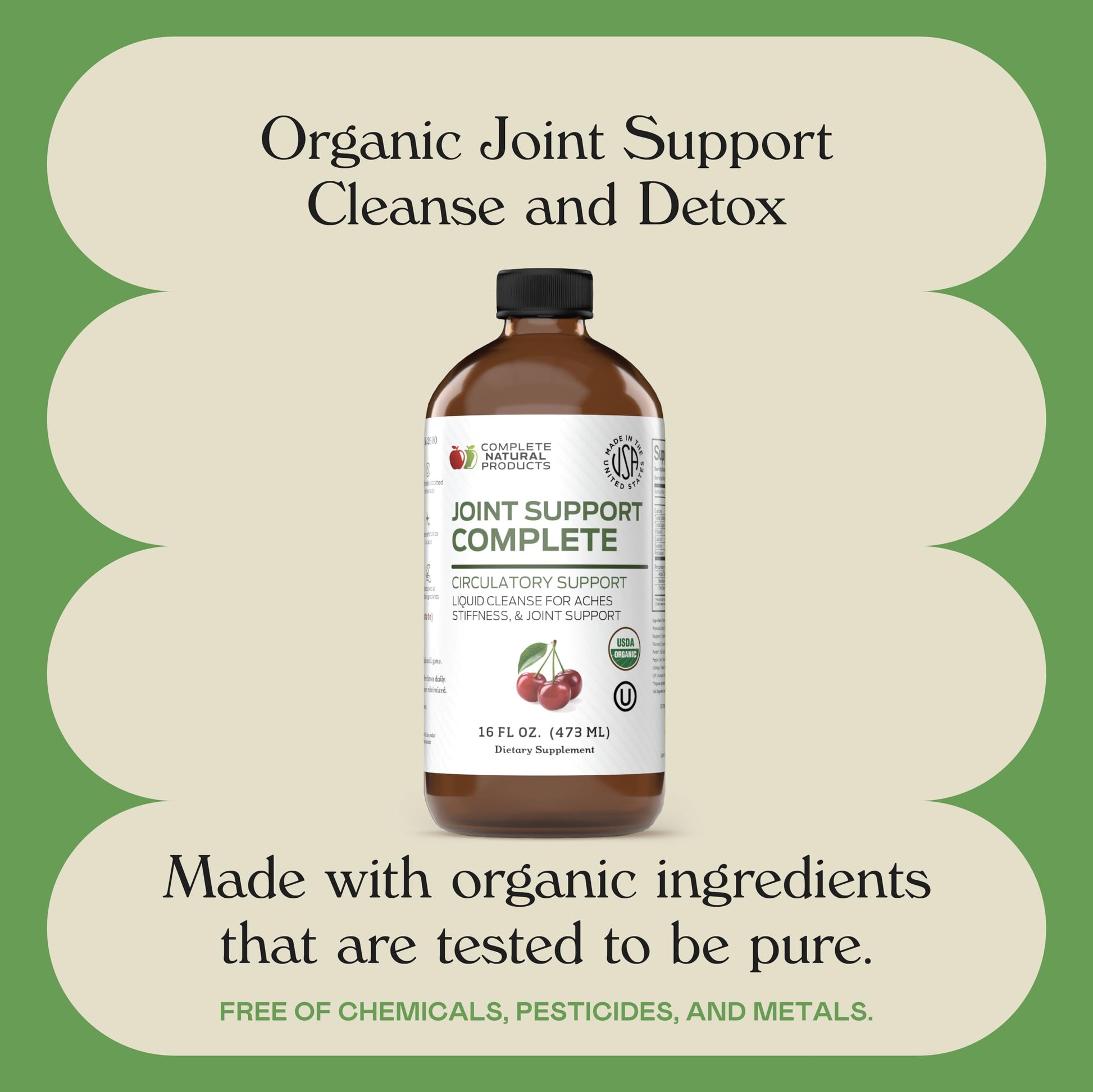Complete Natural Products Joint Support Complete – 16 Fl Oz Organic Liquid Joint Supplement with Glucosamine Chondroitin MSM – Natural Uric Acid Cleanse & Herbal Joint Health Support for Mobility Complete Natural Products uk supplements