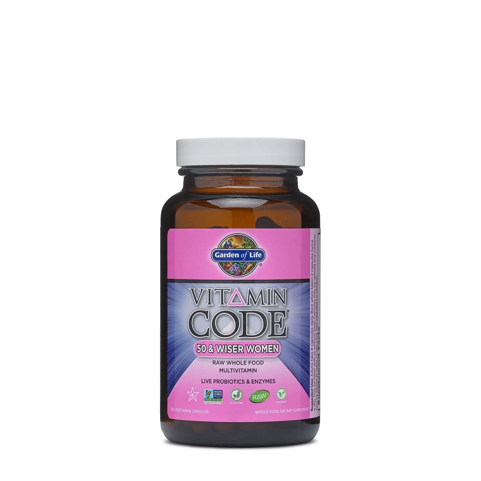 Vitamin Code 50 & Wiser Women Formula 120 VegiCapsules Garden of Life uk supplements