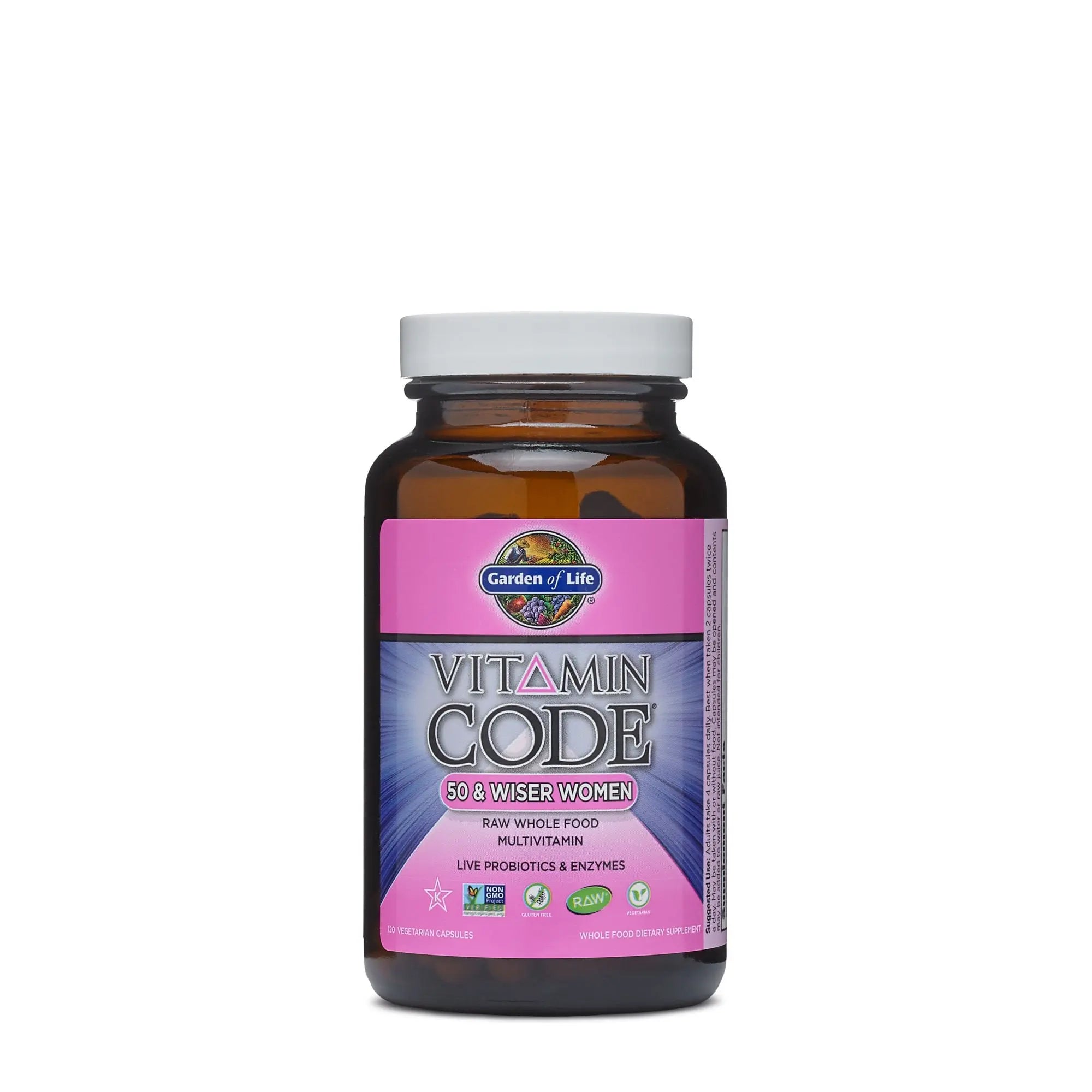 Vitamin Code 50 & Wiser Women Formula 120 VegiCapsules Garden of Life uk supplements
