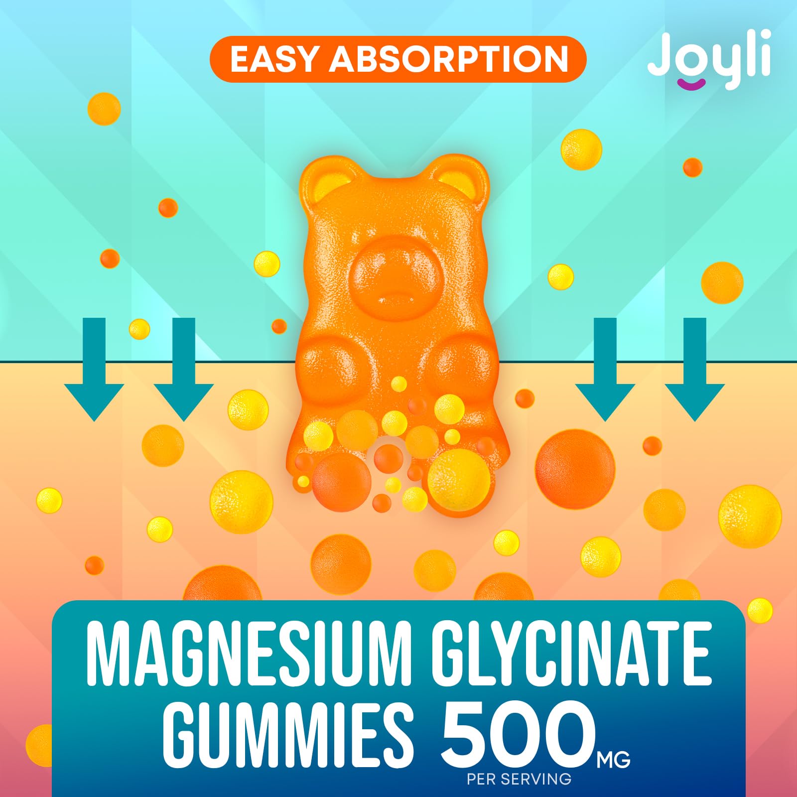 Magnesium Glycinate Gummies for Adults 500mg - Chewable Magnesium Glycinate for Kids Sleep, Glicinato De Magnesio para Mujeres, 60 Count JOYLI Nutrition uk supplements
