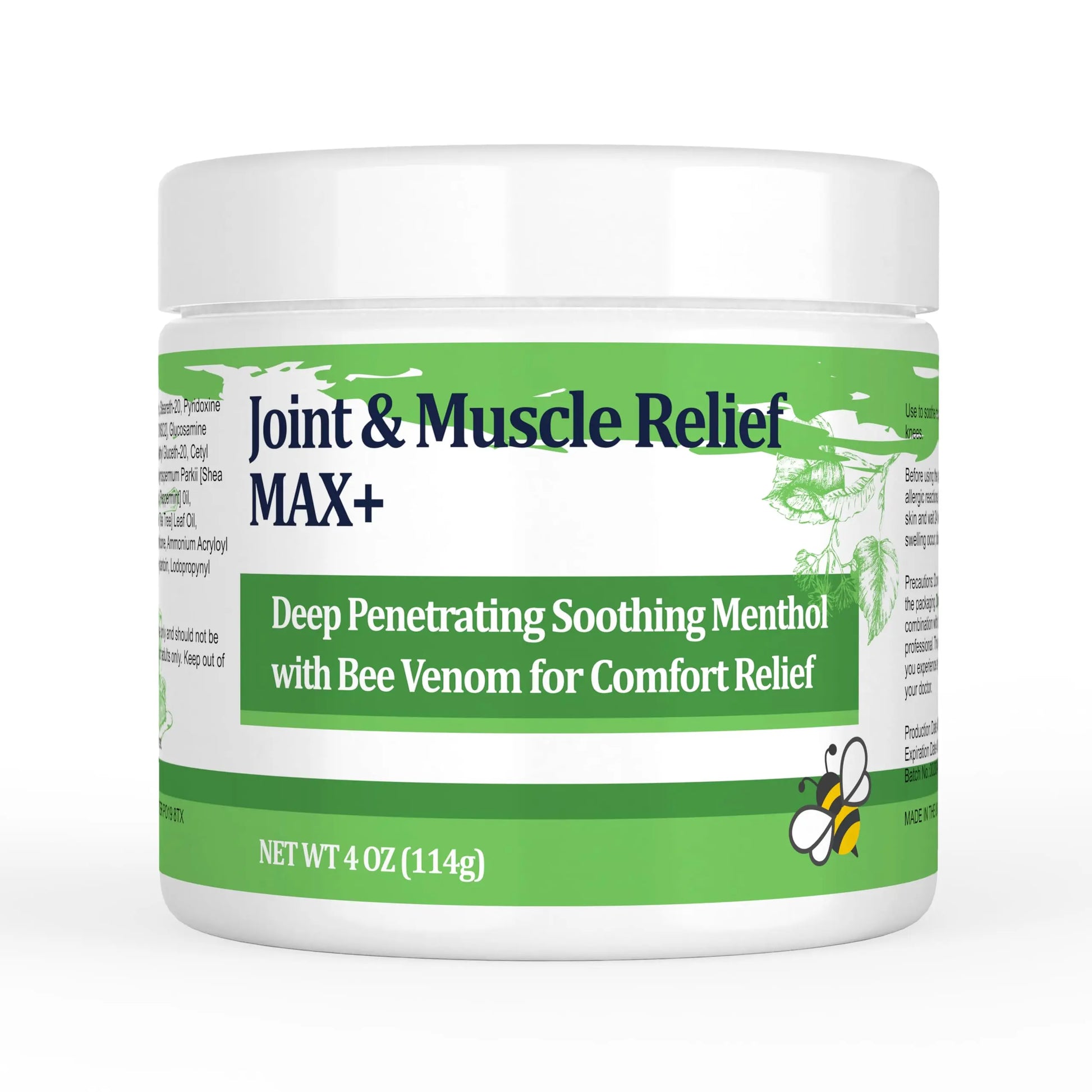 DUBOONAIO Max Energy Bee Venom Cream, Muscle Joint Soothing Cream, Pure Natural, for Back, Neck, Hands, Feet, Shoulder, Leg, Knee, Ankle Care DUBOONAIO uk supplements