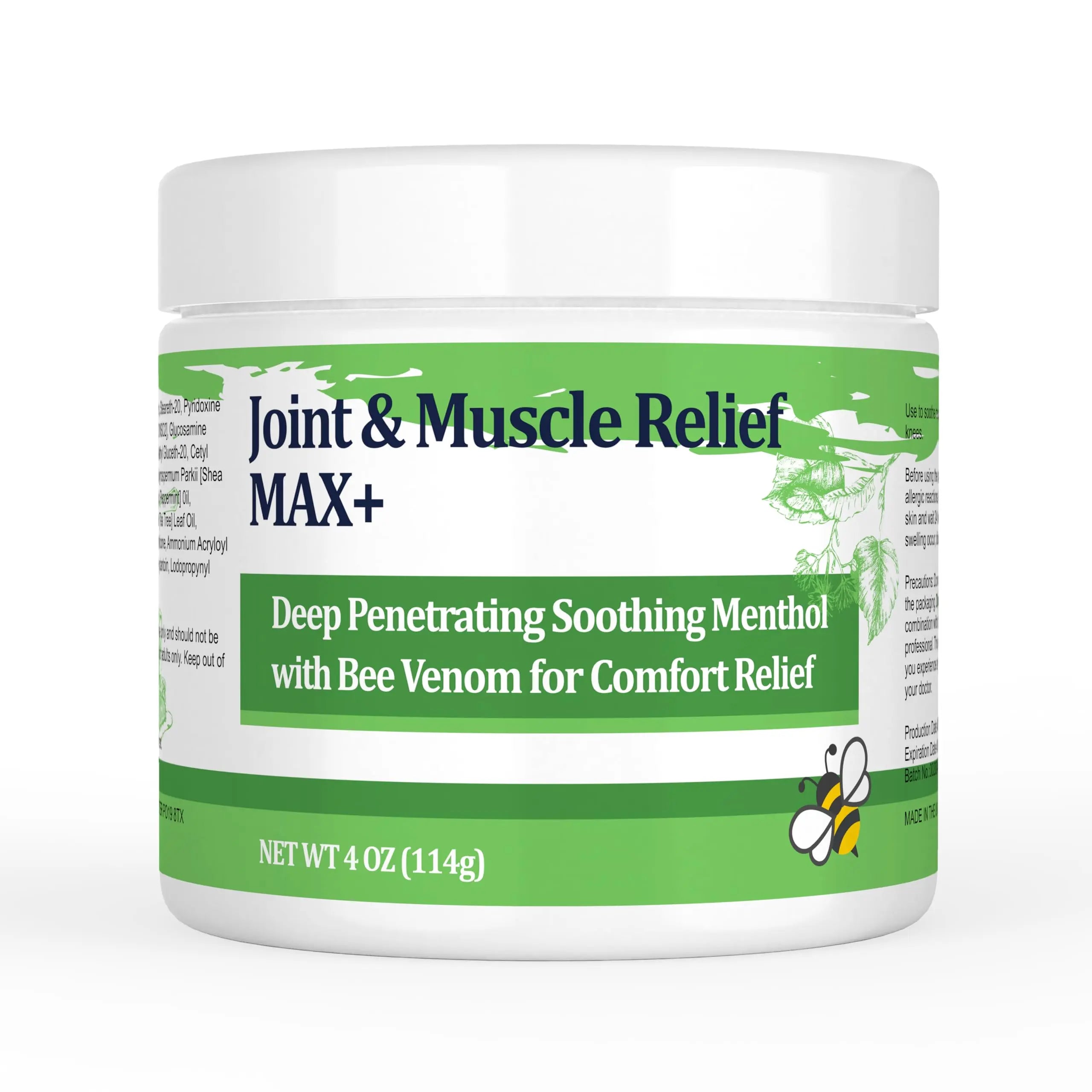 DUBOONAIO Max Energy Bee Venom Cream, Muscle Joint Soothing Cream, Pure Natural, for Back, Neck, Hands, Feet, Shoulder, Leg, Knee, Ankle Care DUBOONAIO uk supplements