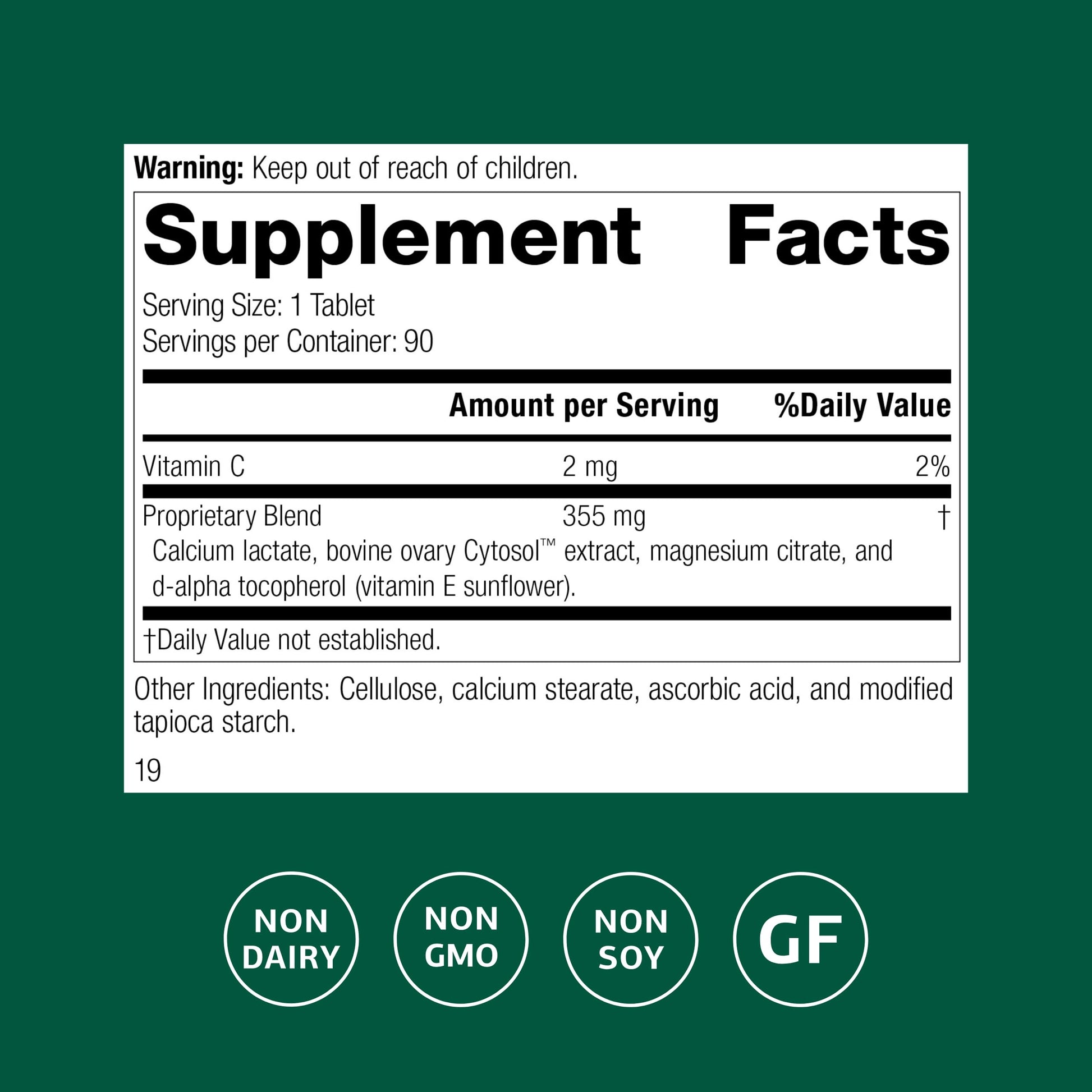 Standard Process Ovex - Daily Whole Food-Based Health Supplement - 90 Tablets (90 Servings) Standard Process Inc. uk supplements