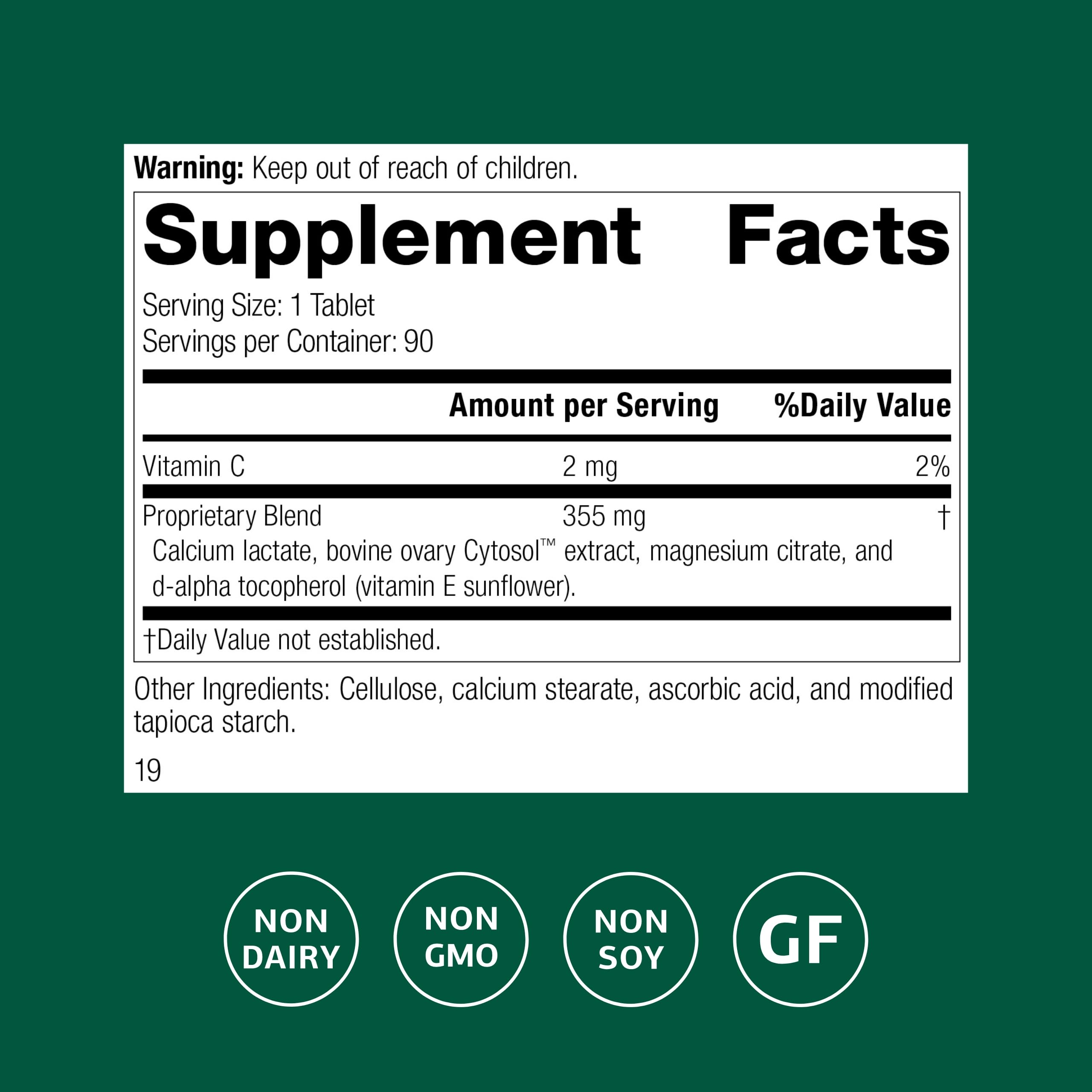 Standard Process Ovex - Daily Whole Food-Based Health Supplement - 90 Tablets (90 Servings) Standard Process Inc. uk supplements