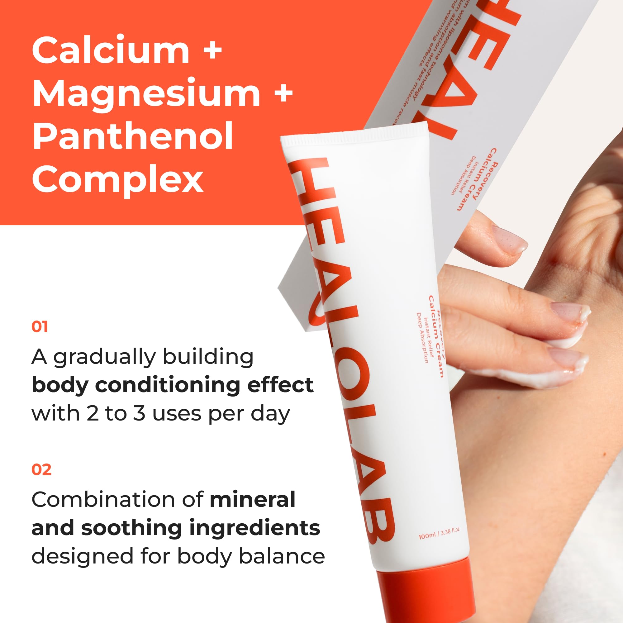 HEALOBEAM Relaxing Calcium Cream Fast Muscle & Joint Relief for Shoulder, Elbow, and Back – MSM, Magnesium Complex – Warm Sensation HEALOBEAM uk supplements