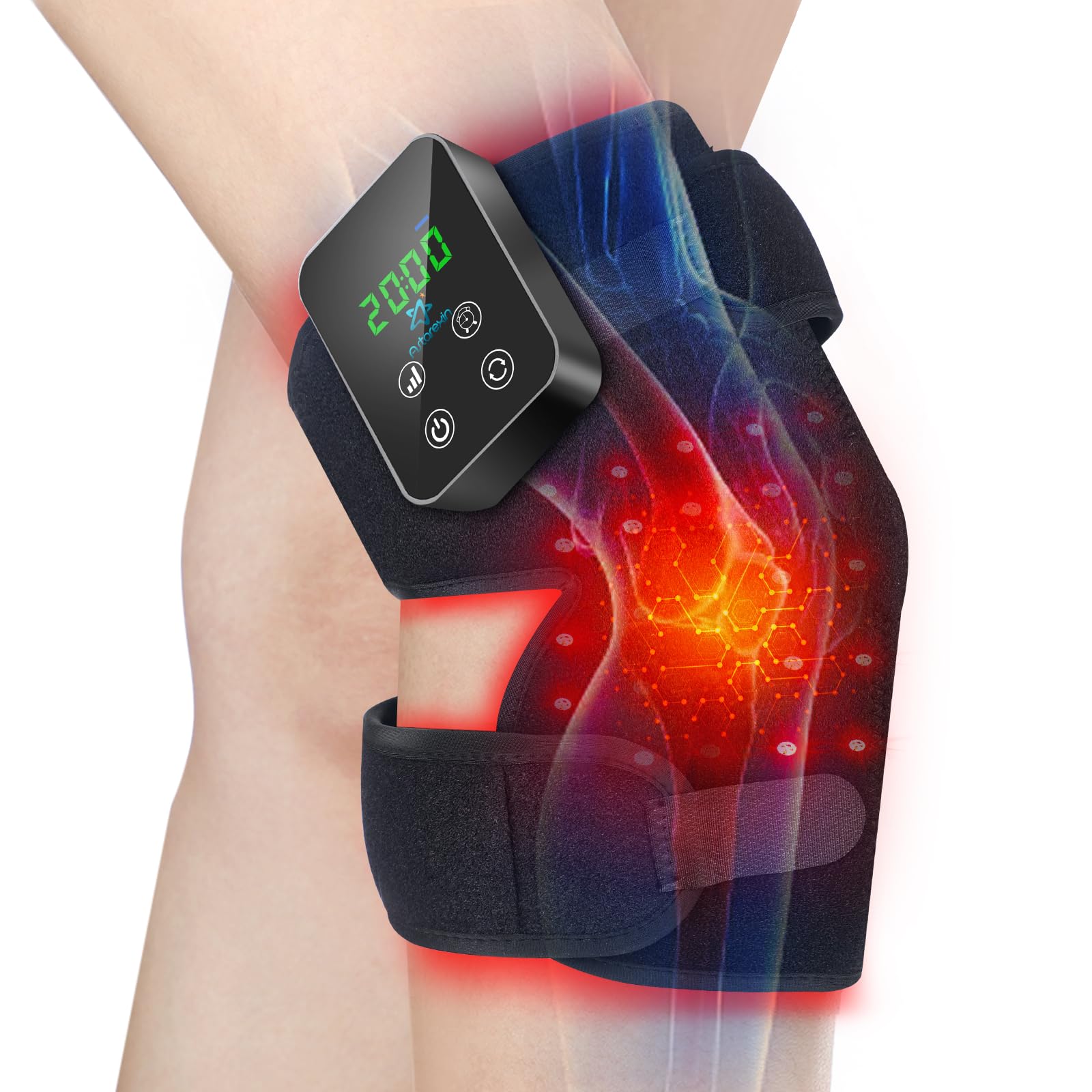 Red Light Therapy Knee Brace: Pain Relief Infrared Heating Pad 72 LED Heat Lamp Pain Relief Astarexin uk supplements
