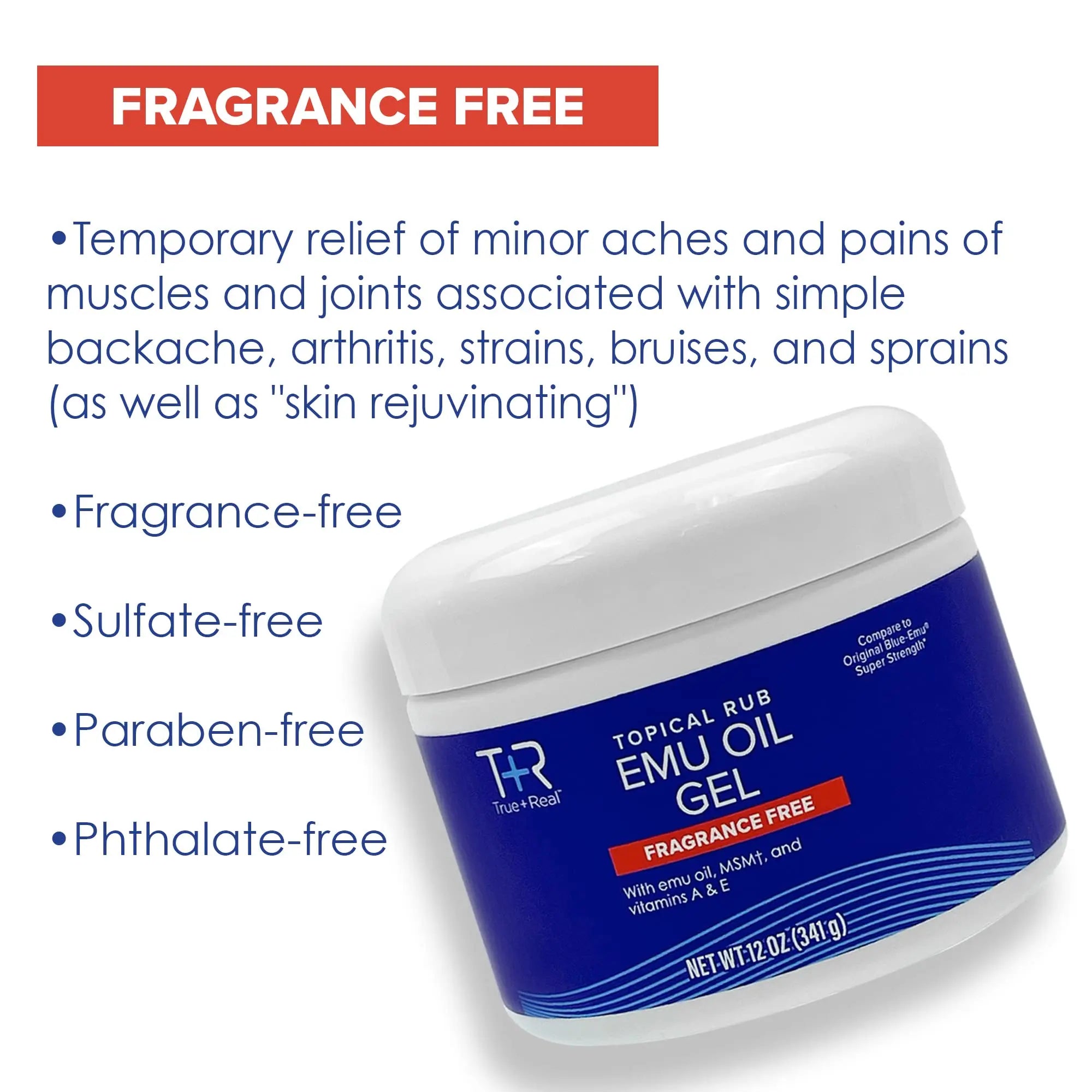 True+Real Emu Oil Gel, 12 oz True+Real uk supplements