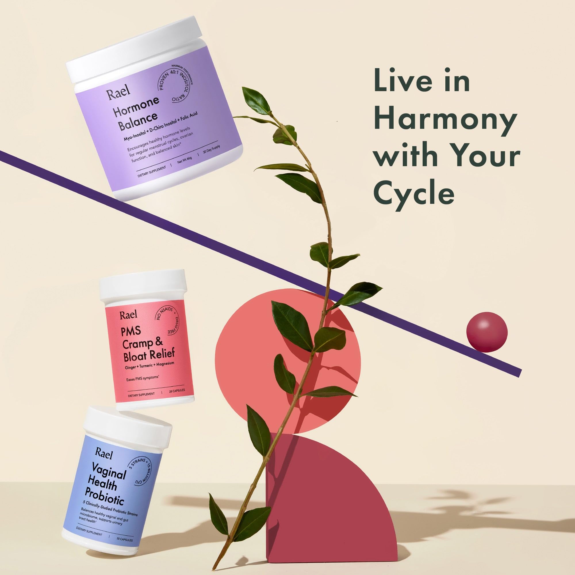 Rael Hormone Balance for Women, Myo Inositol Powder - Myo-Inositol & D-Chiro Inositol Rael uk supplements