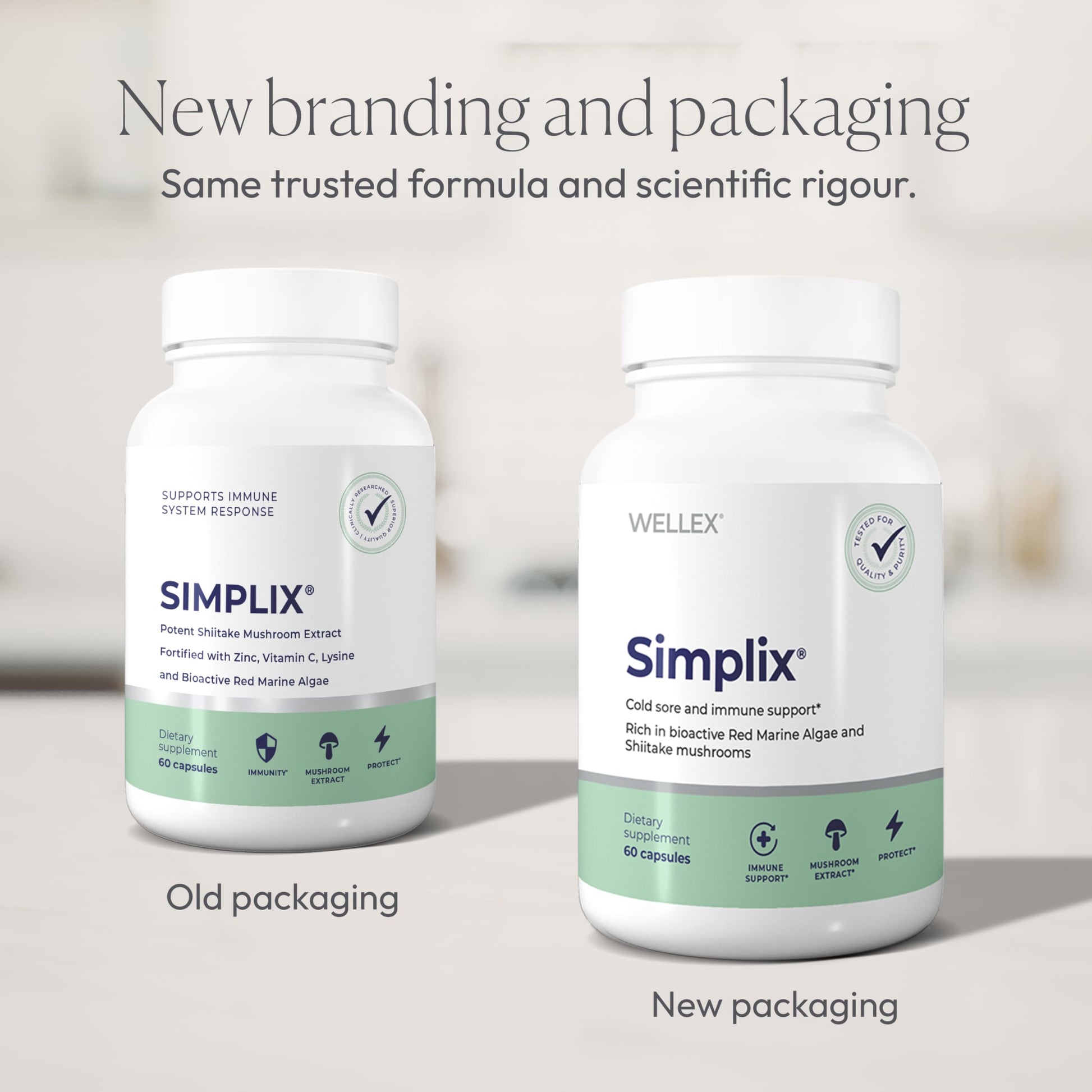 Simplix | Natural Supplement to Strengthen The Immune System | Respond to Outbreaks | Source of Highly Researched Mushroom & Seaweed Polysaccharides 60 Veggie Capsules (1 Pack) Papillex uk supplements