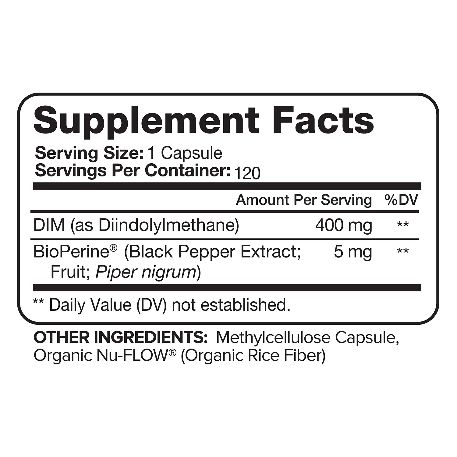 Nutrivein DIM Supplement 400mg Diindolylmethane Plus Bioperine - Maintain Hormone Nutrivein uk supplements