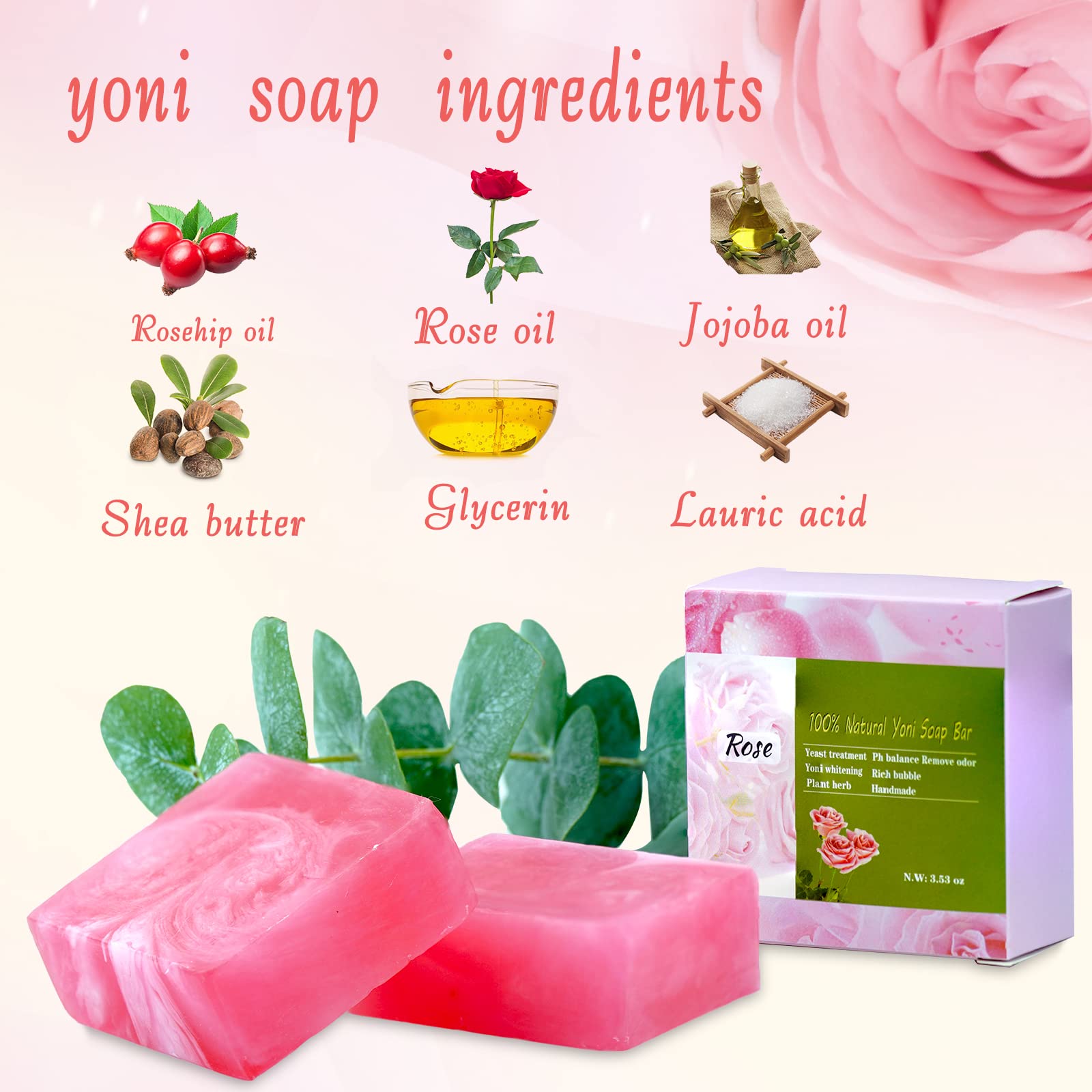 Yoni Soap Bars and Natural Yoni Oil Set, Yoni Oil Vaginal Wash for Women Feminine Wash Vaginial Shibarcle uk supplements