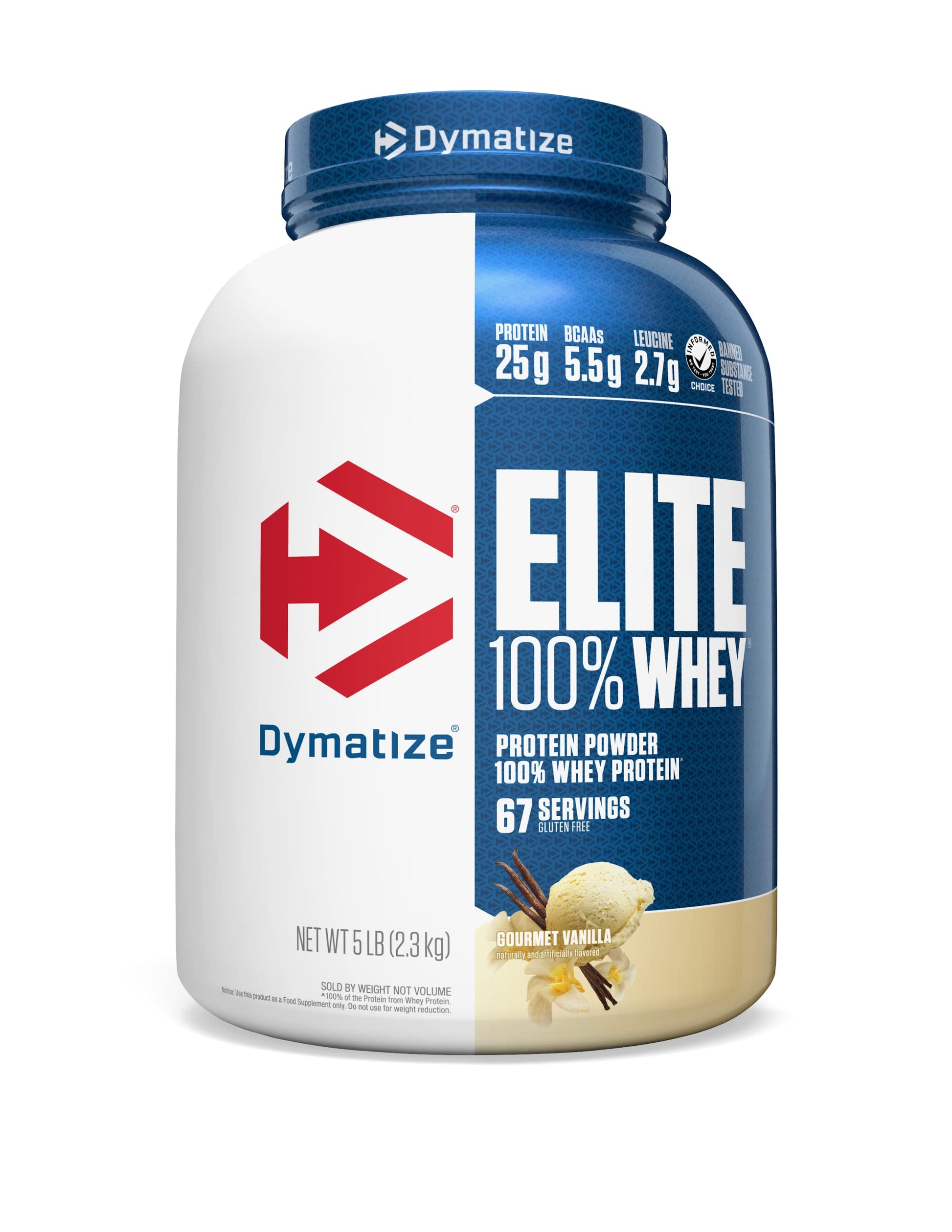 Dymatize Elite 100% Whey Protein Powder, 25g Protein, 5.5g BCAAs & 2.7g L-Leucine Dymatize uk supplements