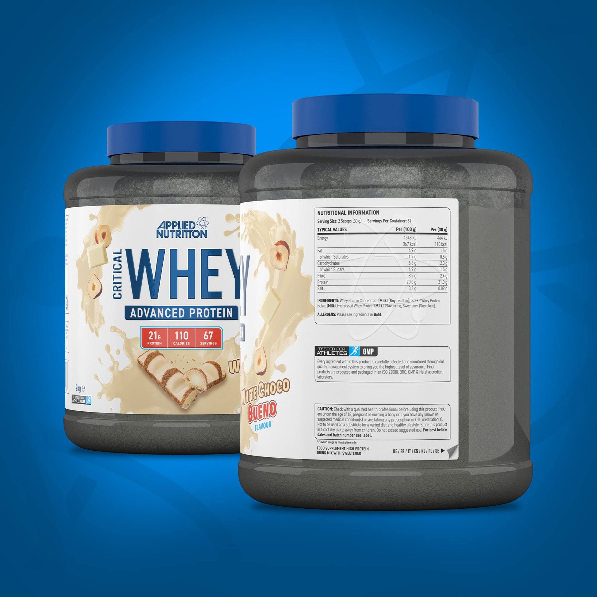 Applied Nutrition Critical Whey Protein Powder 2kg - High Protein Powder, Protein Milkshake Applied Nutrition uk supplements