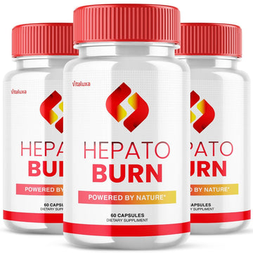 (3 Pack) Hepato Burn Capsules - HepatoBurn Supplement Pills Advanced Formula Wait Premium Blend All Natural Loss Support for Men Women, Hepataburn Reviews Maximum Strength Burner Health (180 Capsules) Vitaluxa uk supplements