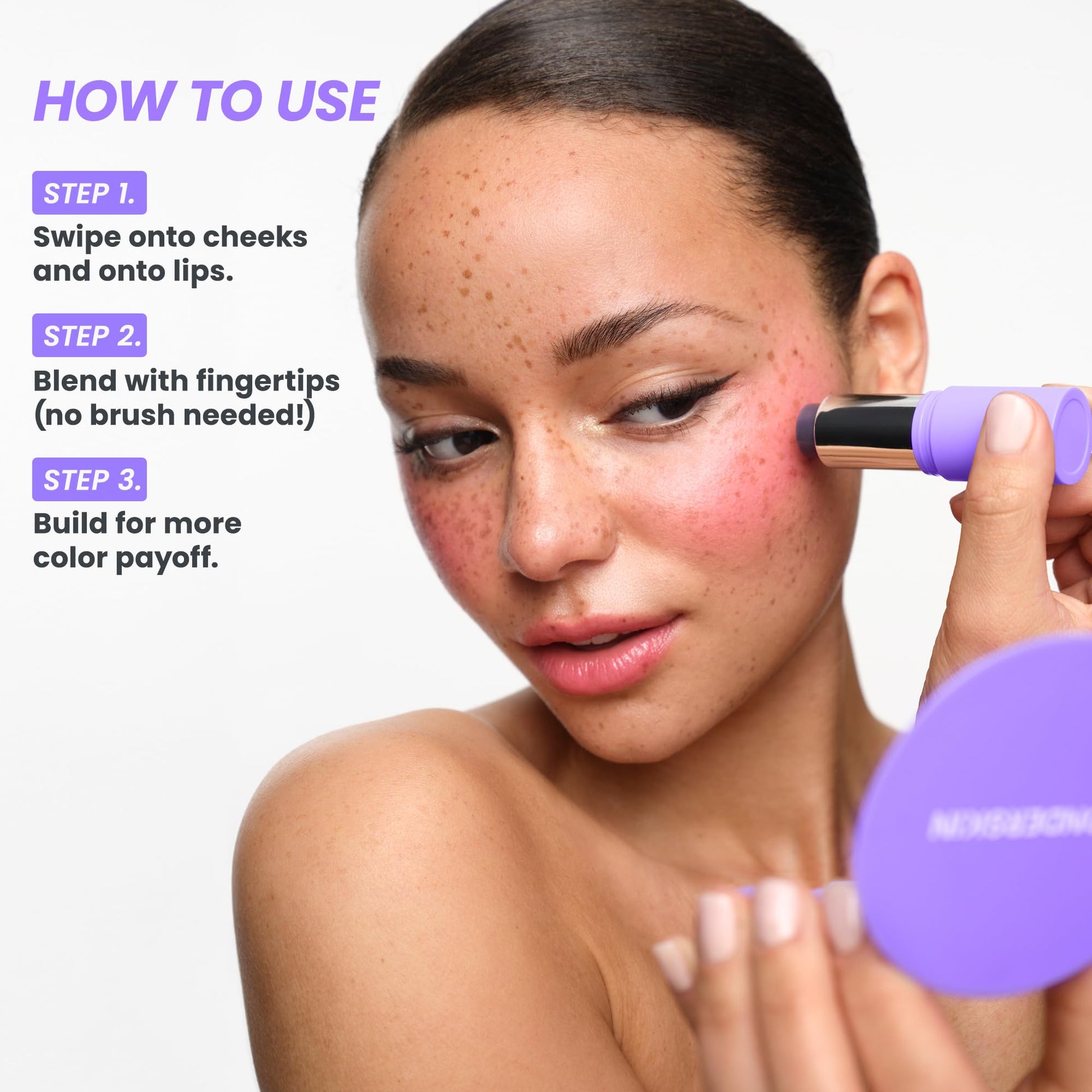 Wonderskin Cream Blush Stick pH-Activated - pHlush Stick Multi-Use, Blush for Cheeks and Lips, Cooling Nourishing Color-Adjusting Makeup Wonderskin uk supplements