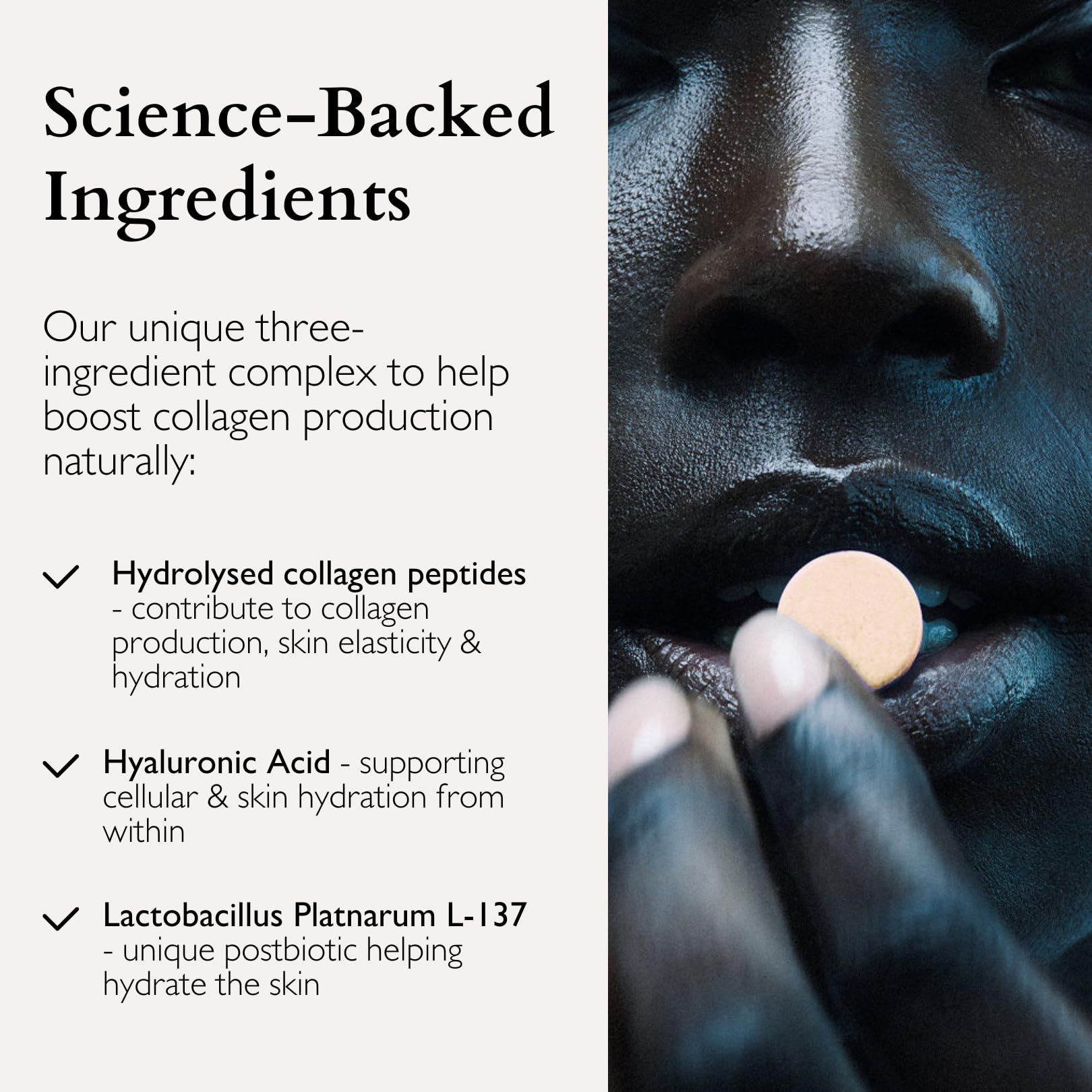 The Beauty Chef Plumpers™ Collagen Chewable Tablets with Hyaluronic Acid & Postbiotic, Supports Skin Elasticity & Collagen, Women's Multivitamin, Collagen Peptides, 75 Tablets (Orange & Turmeric) The Beauty Chef uk supplements