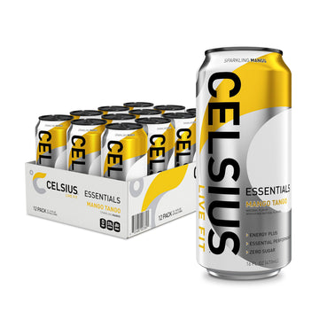 CELSIUS ESSENTIALS, Sparkling Mango Tango, Performance Energy Drink 16 Fl Oz CELSIUS uk supplements
