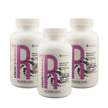 Stemtech Stemrelease3™ Cutting-Edge Stem Cell Nutrition for Natural Renewal and Youthful Vitality, Exclusive Blend for Enhanced Telomere Health 60 Capsules (3 Pack) StemTech uk supplements